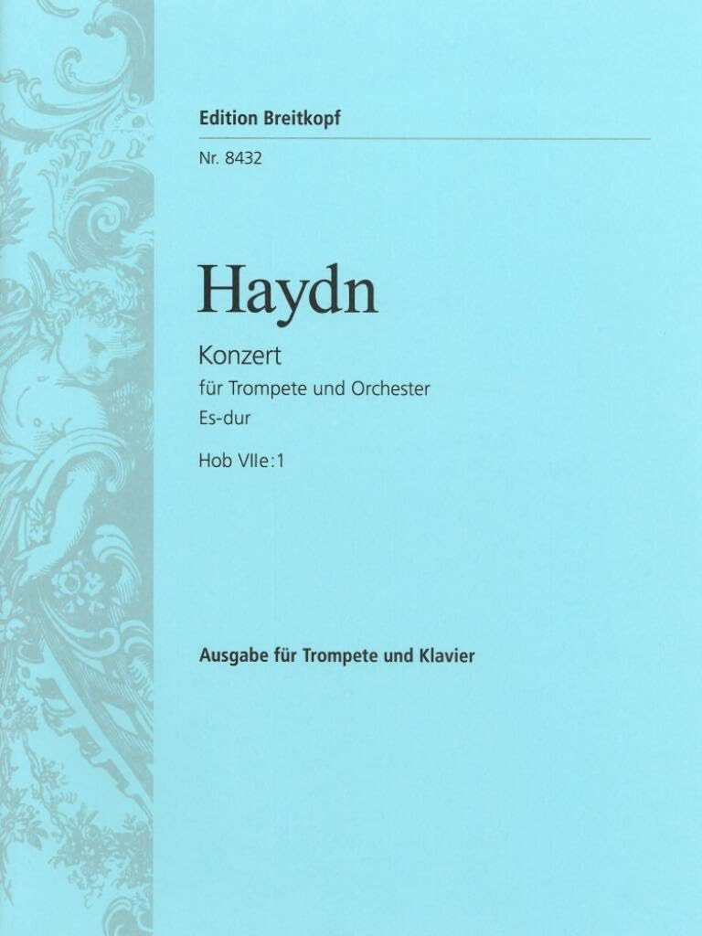 Trompetenkonzert Es-dur Hob VIIe:1 - Ausgabe für Trompete und Klavier mit zusätzl. B-Trompetenstimme (EB 8432) Sheet Music