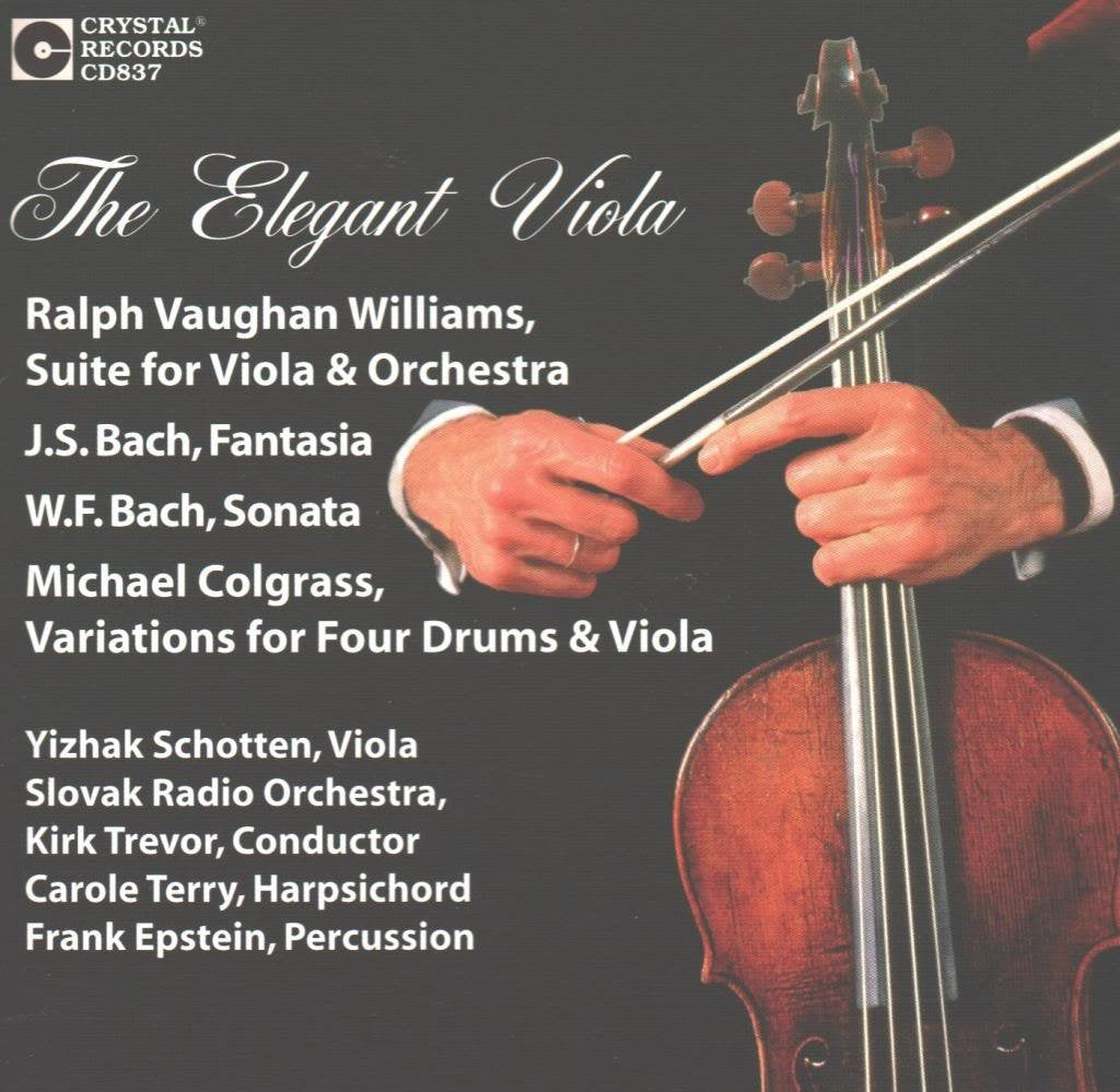 Vaughan Williams, Bach, Colgrass: The Elegant Viola cd