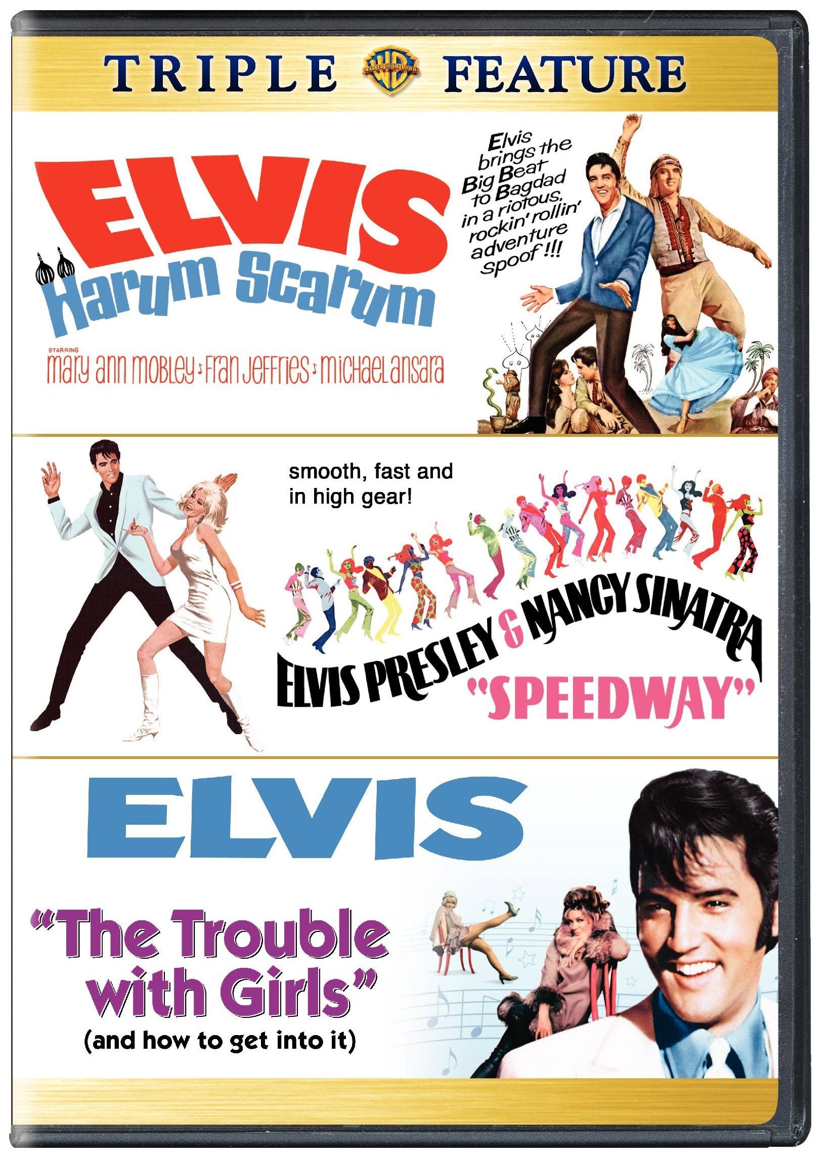 Harum Scarum & Speedway & Trouble With Girls dvd