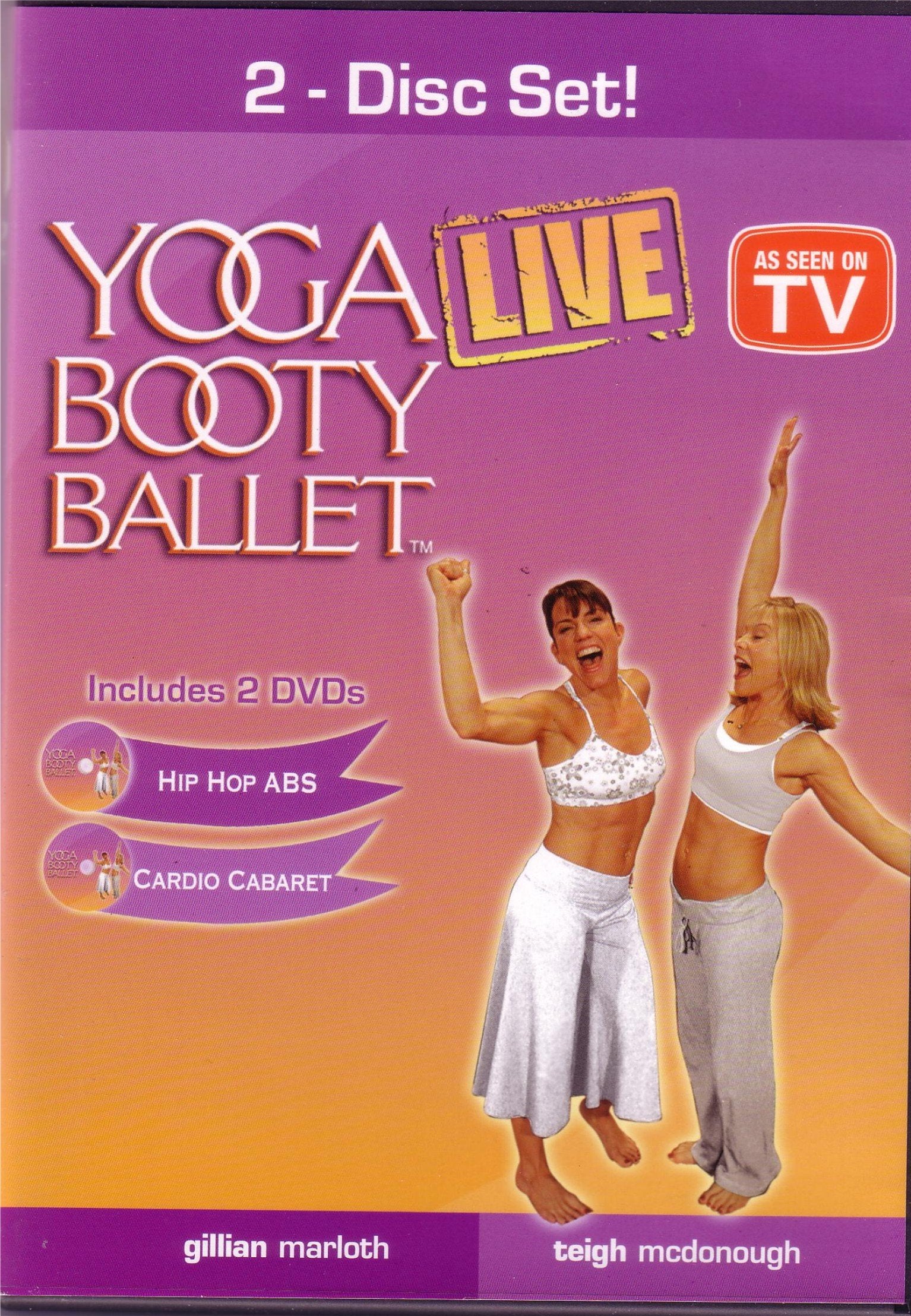 Yoga Booty Ballet Live 2 DVD set: Hip Hop Abs & Cardio Cabaret Films