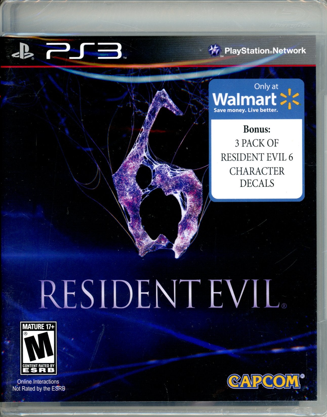Resident Evil 6 (Walmart Exclusive w/ 3 Pack of Resident Evil 6 Character Decals) PlayStation 3