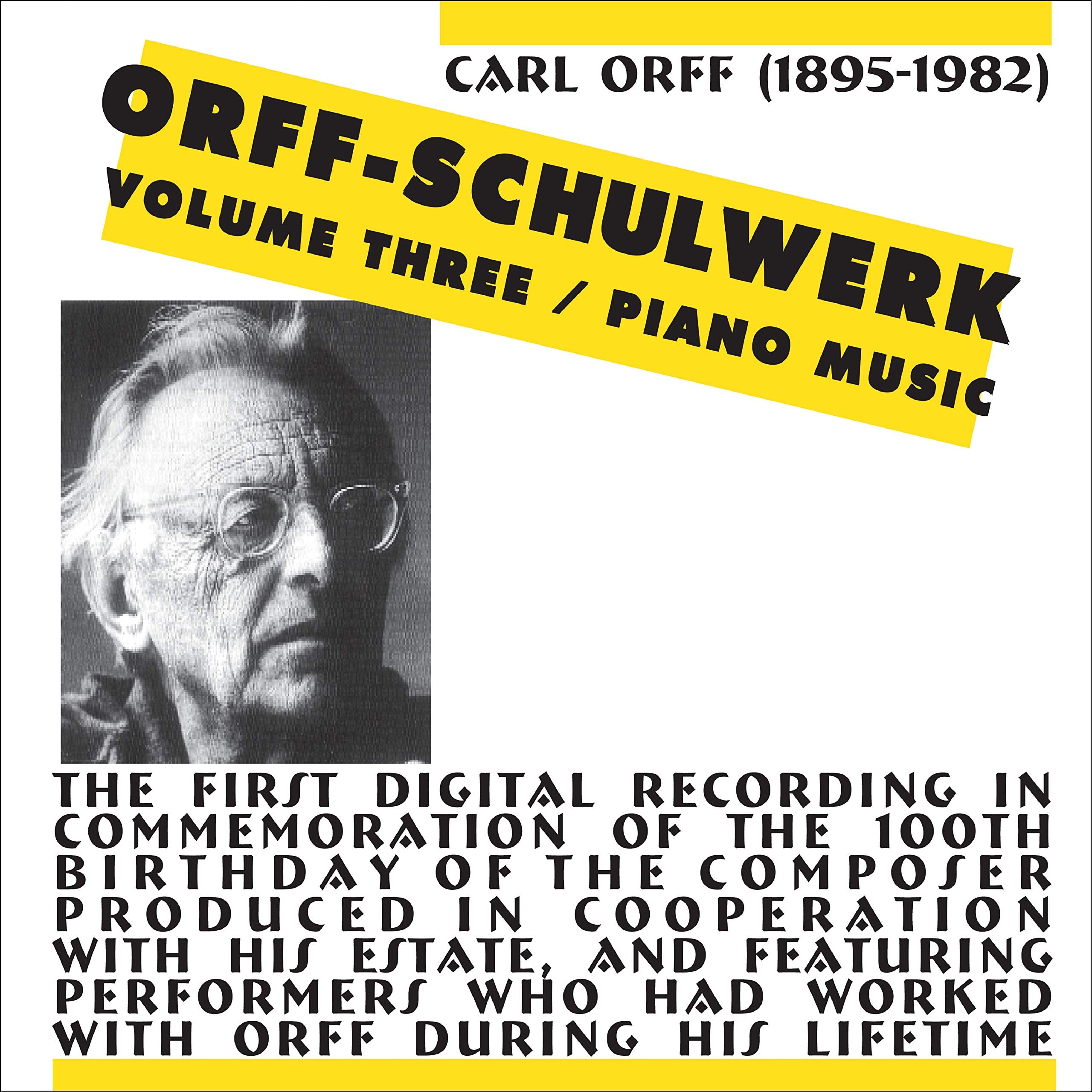 Orff-Schulwerk, Volume 3: Piano Music Classical