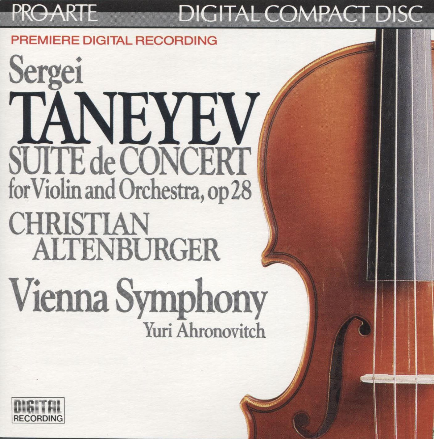 Sergei Taneyev Suite de Concert fo Violin and Orchestra,op 28 Music