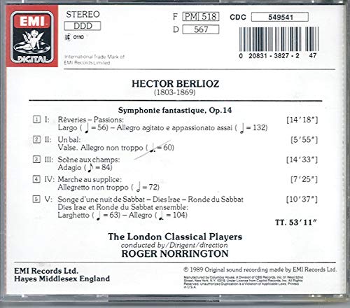 Berloiz: Symphonie Fantastique - Norrington (UK Import) Classical
