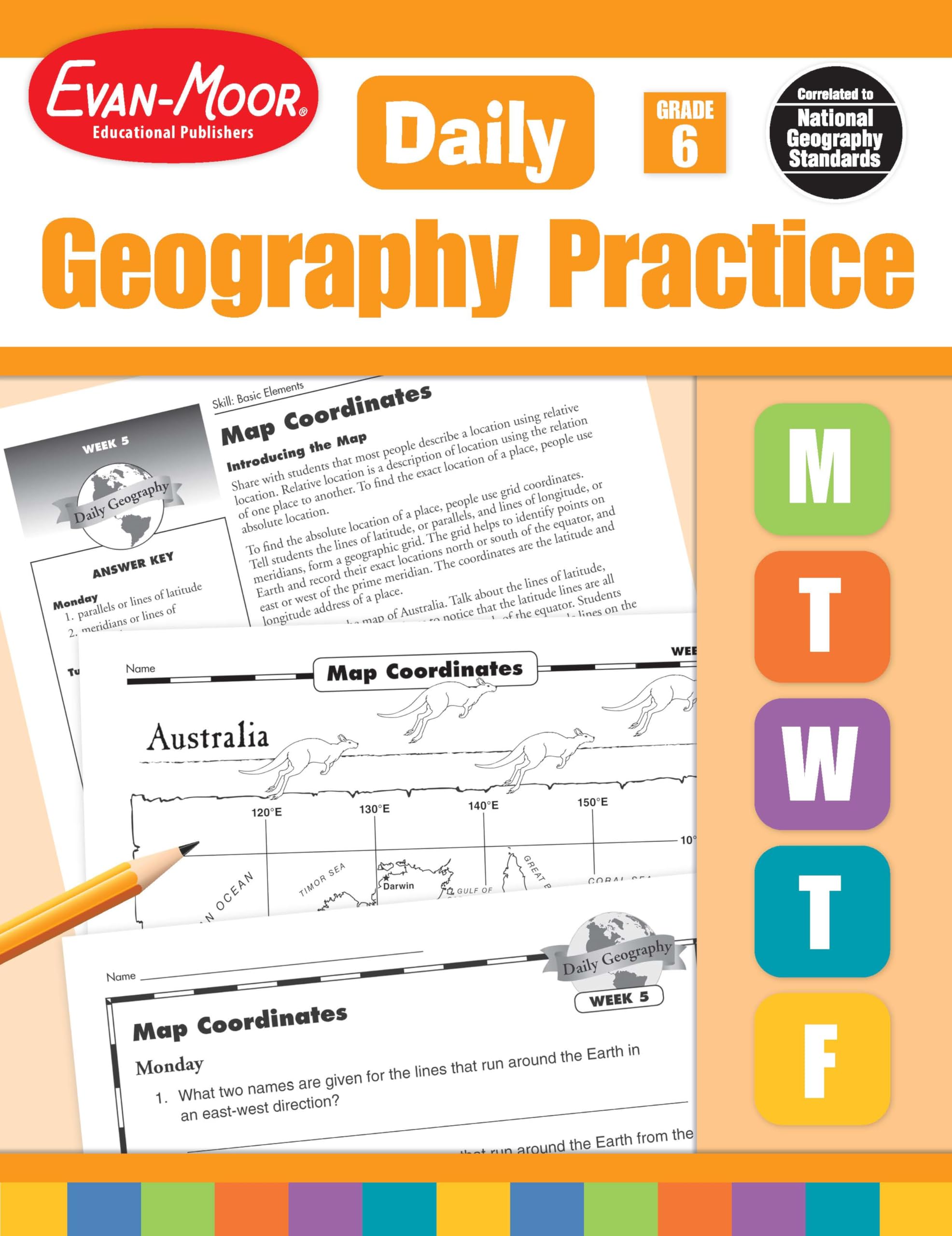 Daily Geography Practice: Grade 6 Education & Training