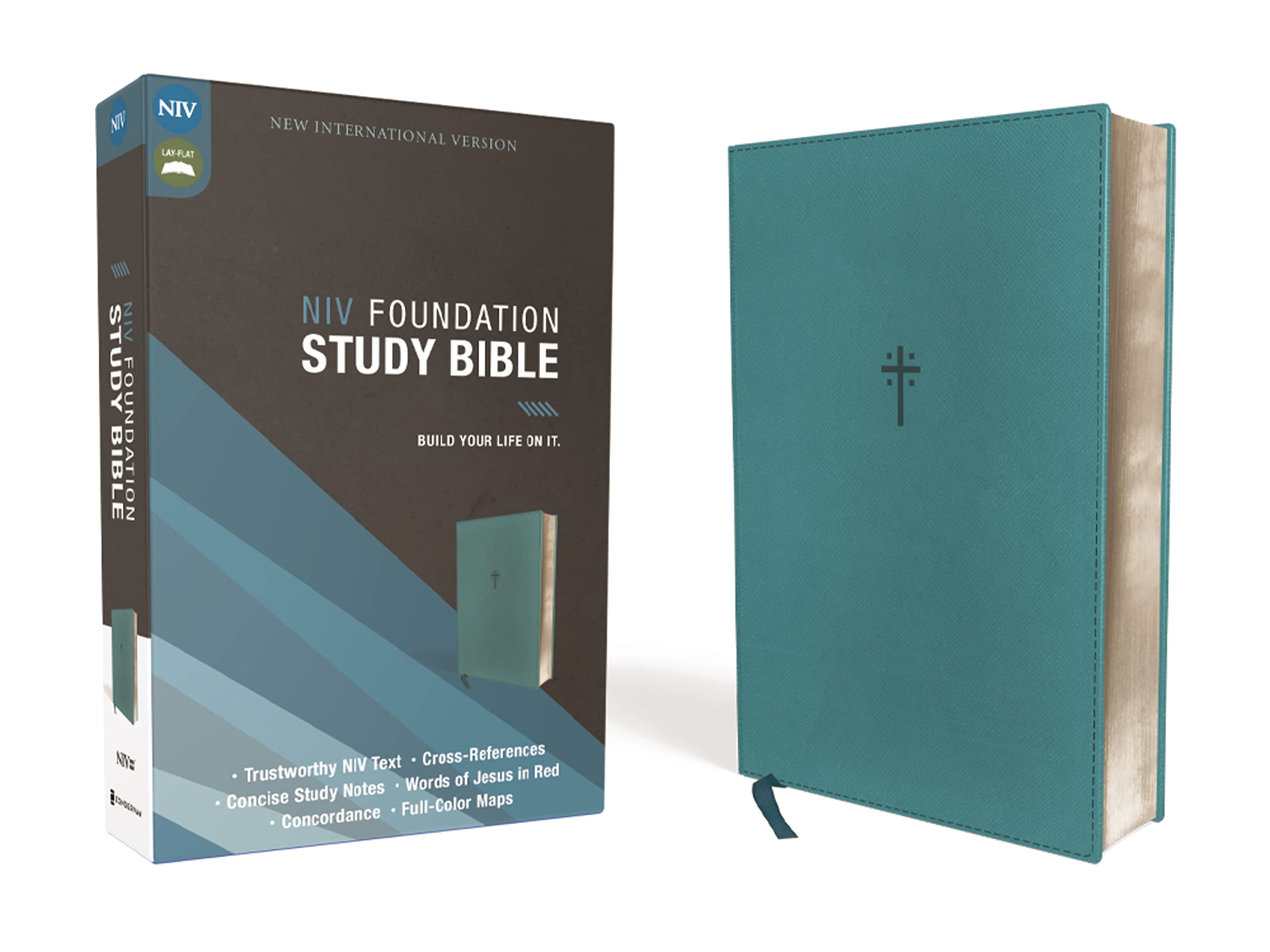 NIV, Foundation Study Bible, Leathersoft, Teal, Red Letter: New International Version, Teal, Leathersoft Religion & Esotericism