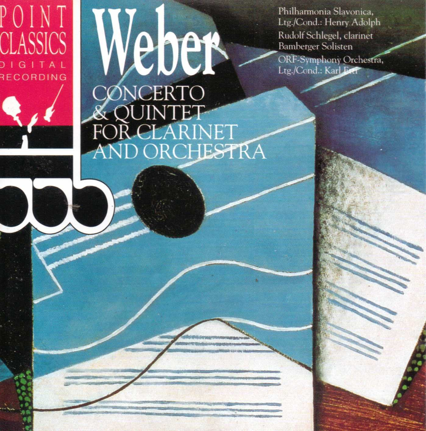 Concerto & Quintet For Clarinet & Orchestra Music