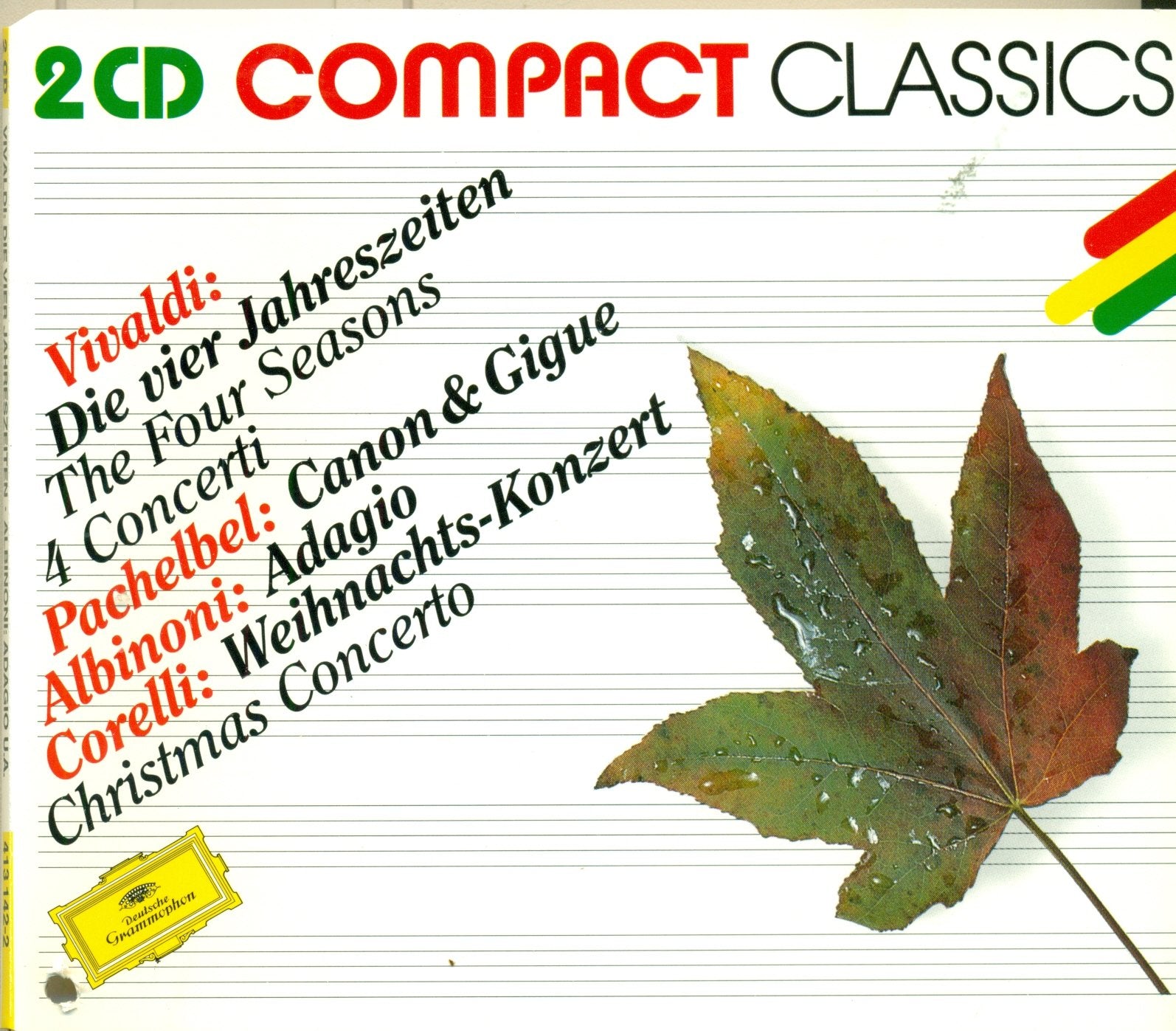 Vivaldi: Die Ver Jahreszeiten (The Four Seasons 4 Concerti), Albinoni: Adagio, Pachelbel: Canon & Gigue, Corelli: Weihnachts-Konzert (Christmas Concerto) Music