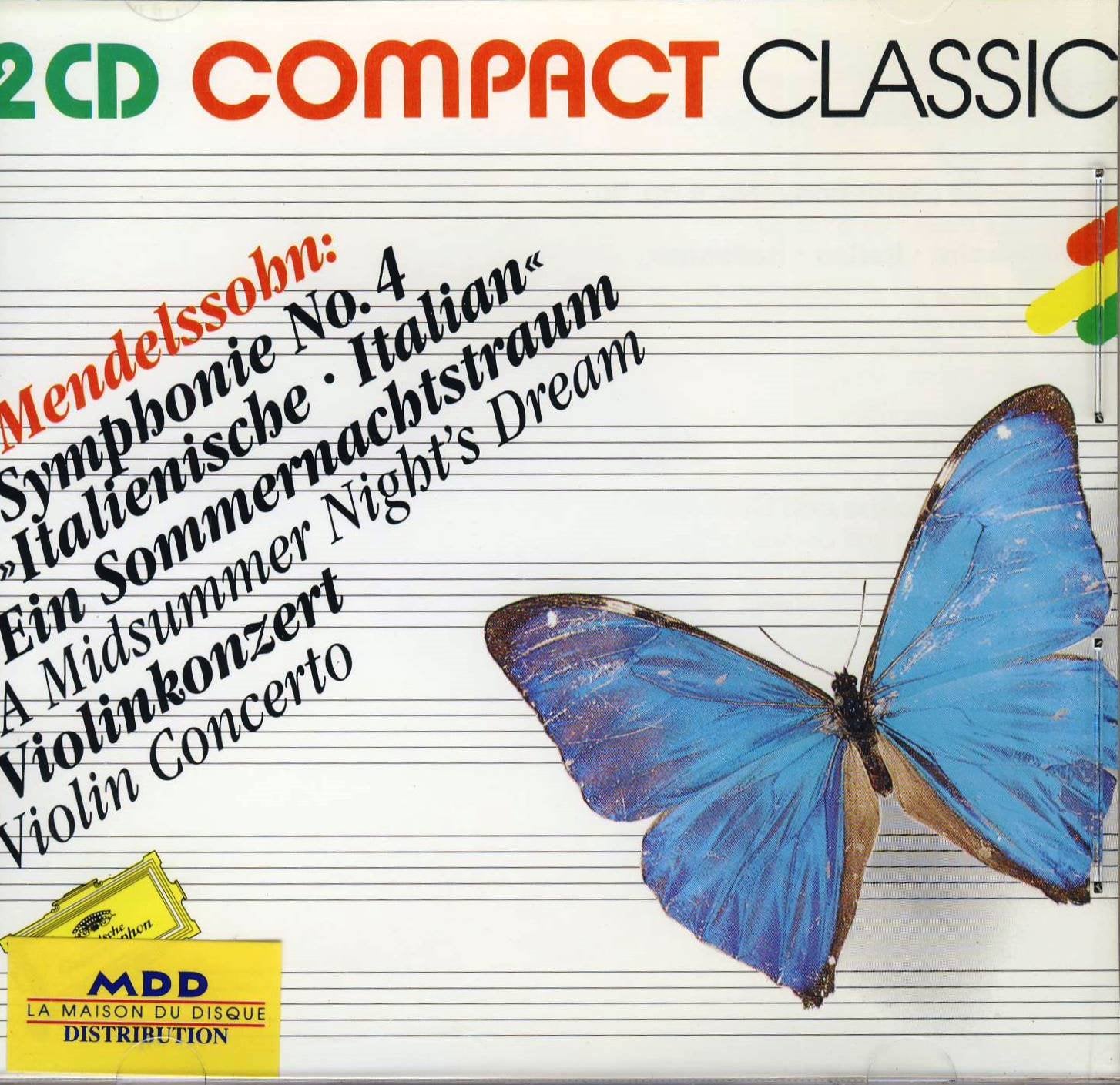 Mendelssohn. Symphonie No 4. Maazel. Ein Sommernachtstraum. Violin Conzert. 2 CD set Music