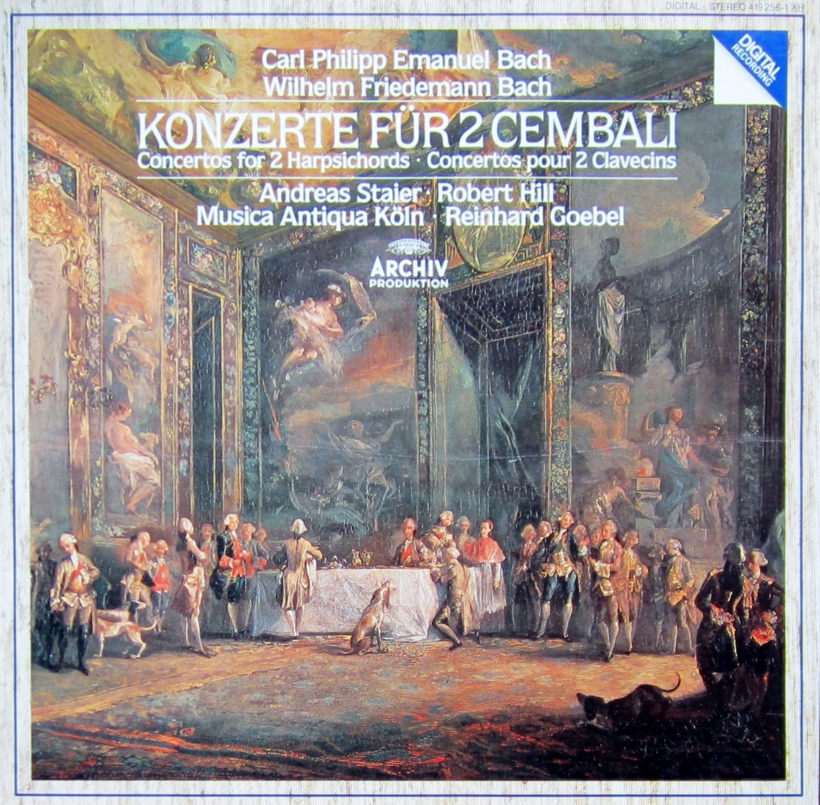 Andreas Staier, Robert Hill / Reinhard Goebel interprètent Carl Philipp Emanuel BACH, Wilhem Friedmann BACH : Concerto pour 2 clavecins et orchestre en Fa majeur, Wq46 Helm 408; Sonate pour deux clavecins en Fa majeur, Falck 10; Concerto pour 2 claveci... Music