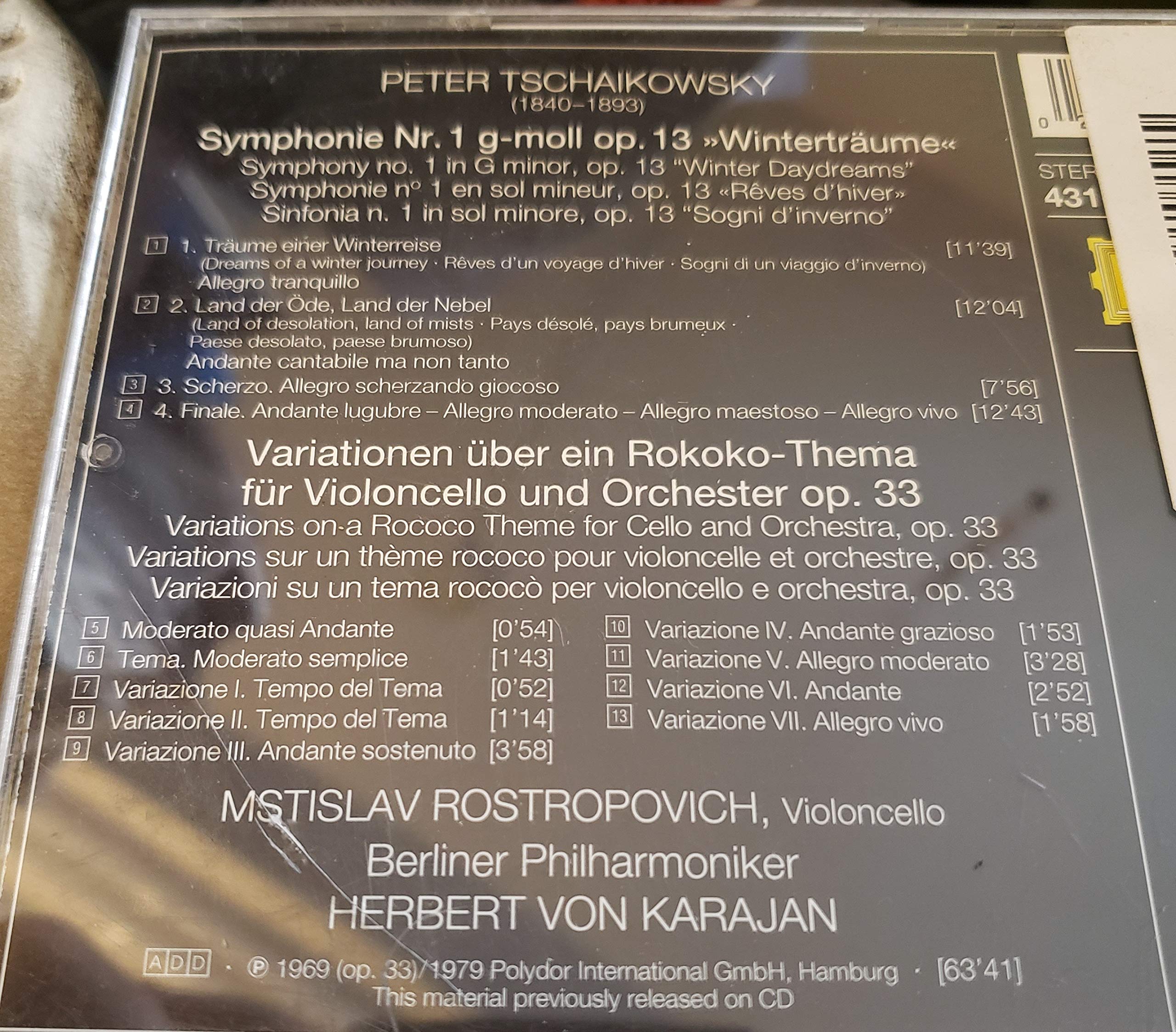Symphonie No. 1 "Winterträume" / Rokoko-Variationen Classical