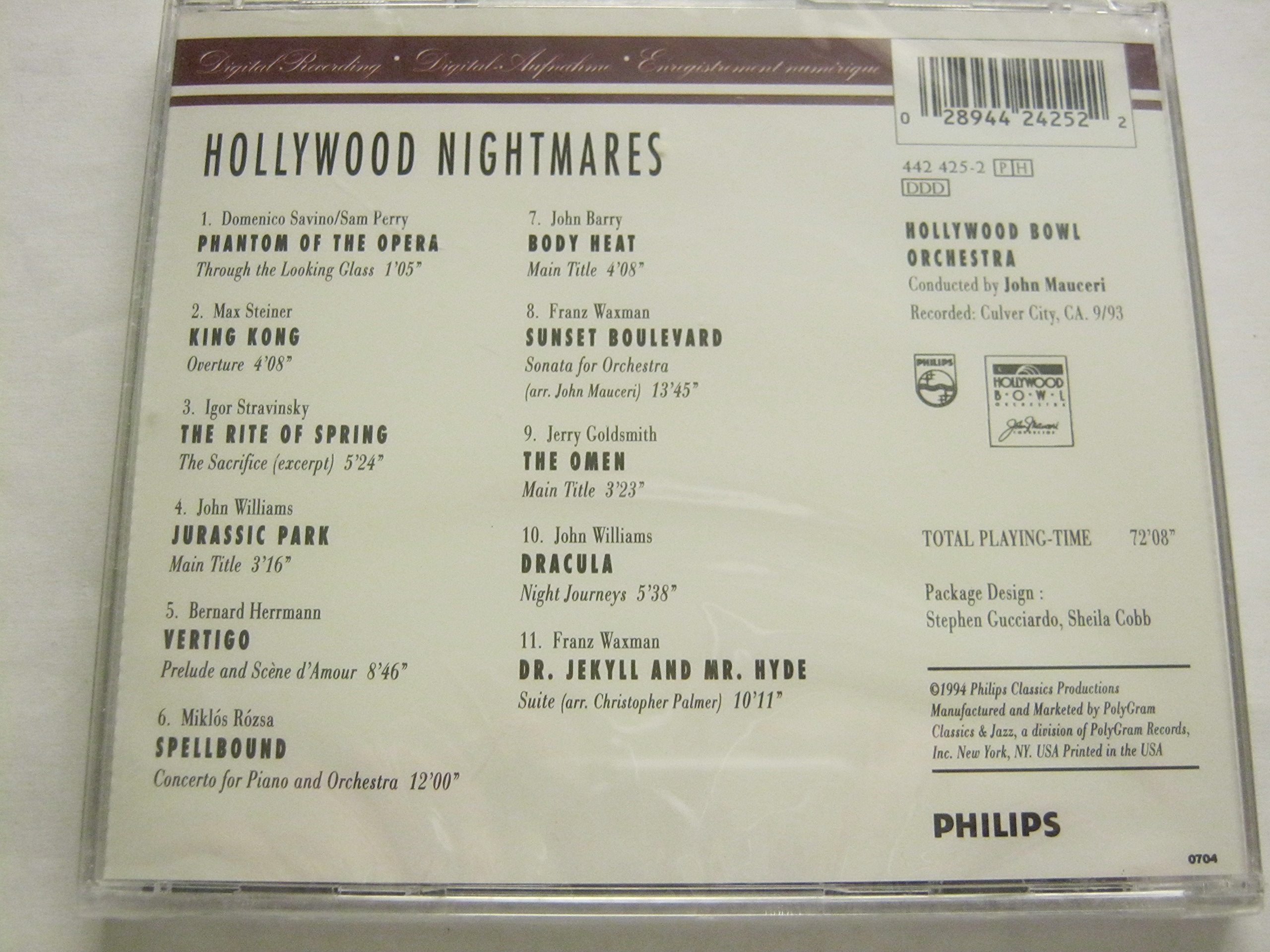 Product Image: Mauceri,J. - Hollywood Nightmares