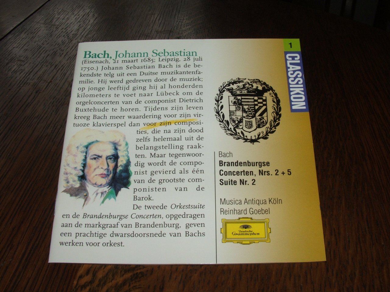 J. S. Bach; Brandenburg 2/5. Musica Antiqua Koln. Goebel cd