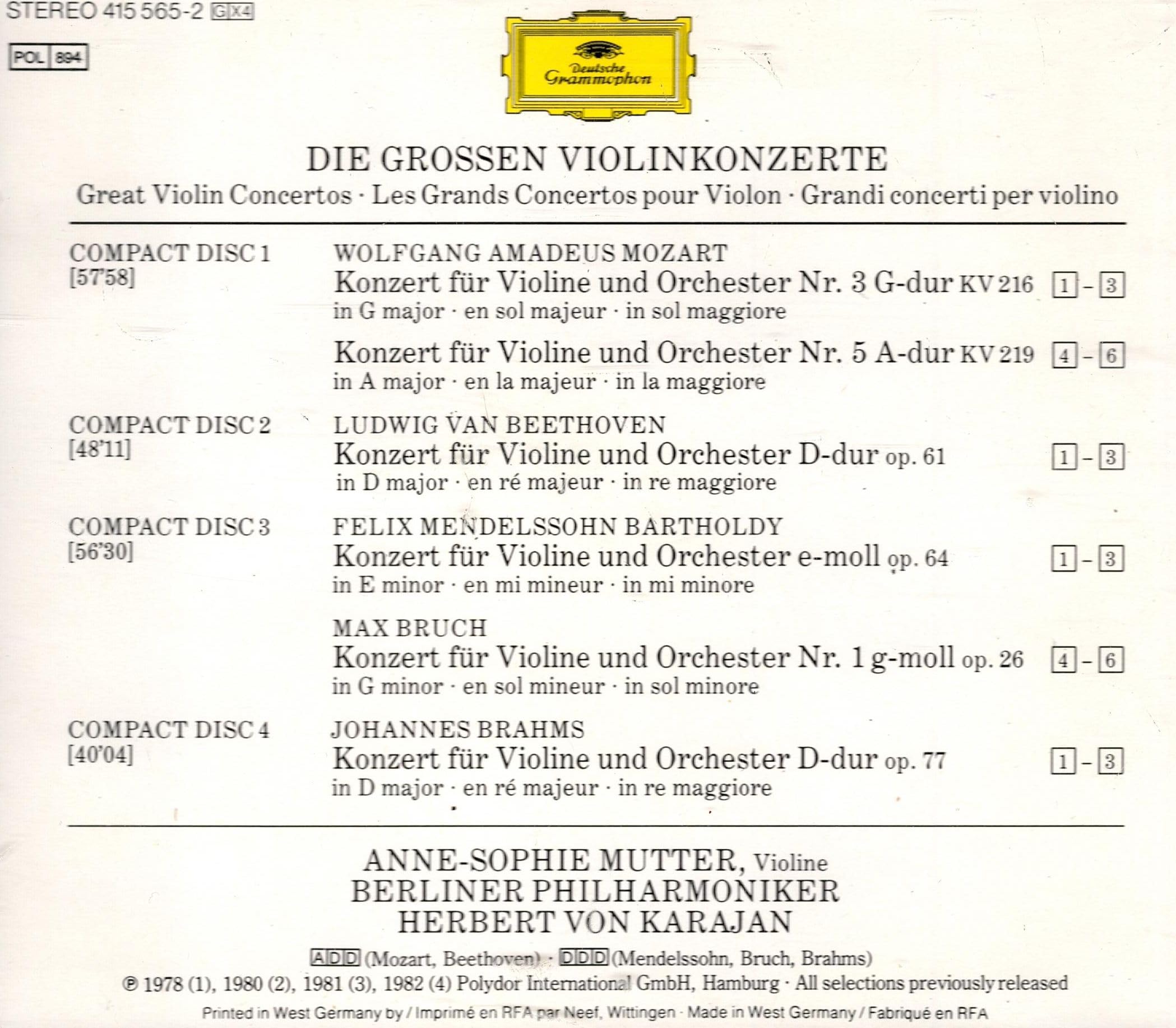 The Originals - Mozart (Violinkonzerte) Classical