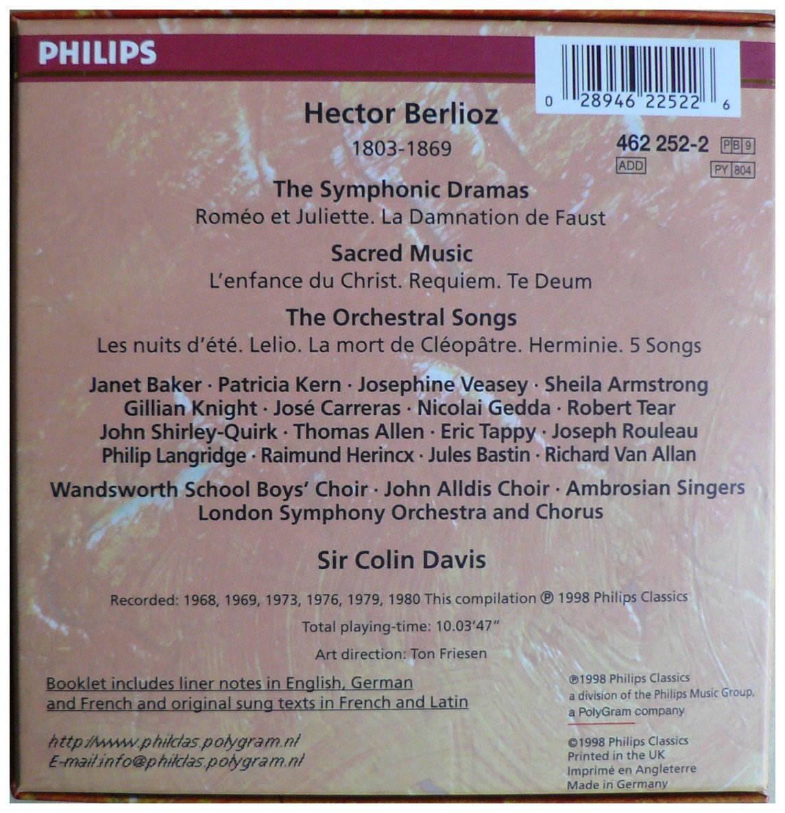 Berlioz: Die symphonischen Dramen, geistliche Musik, die Orchesterlieder Classical