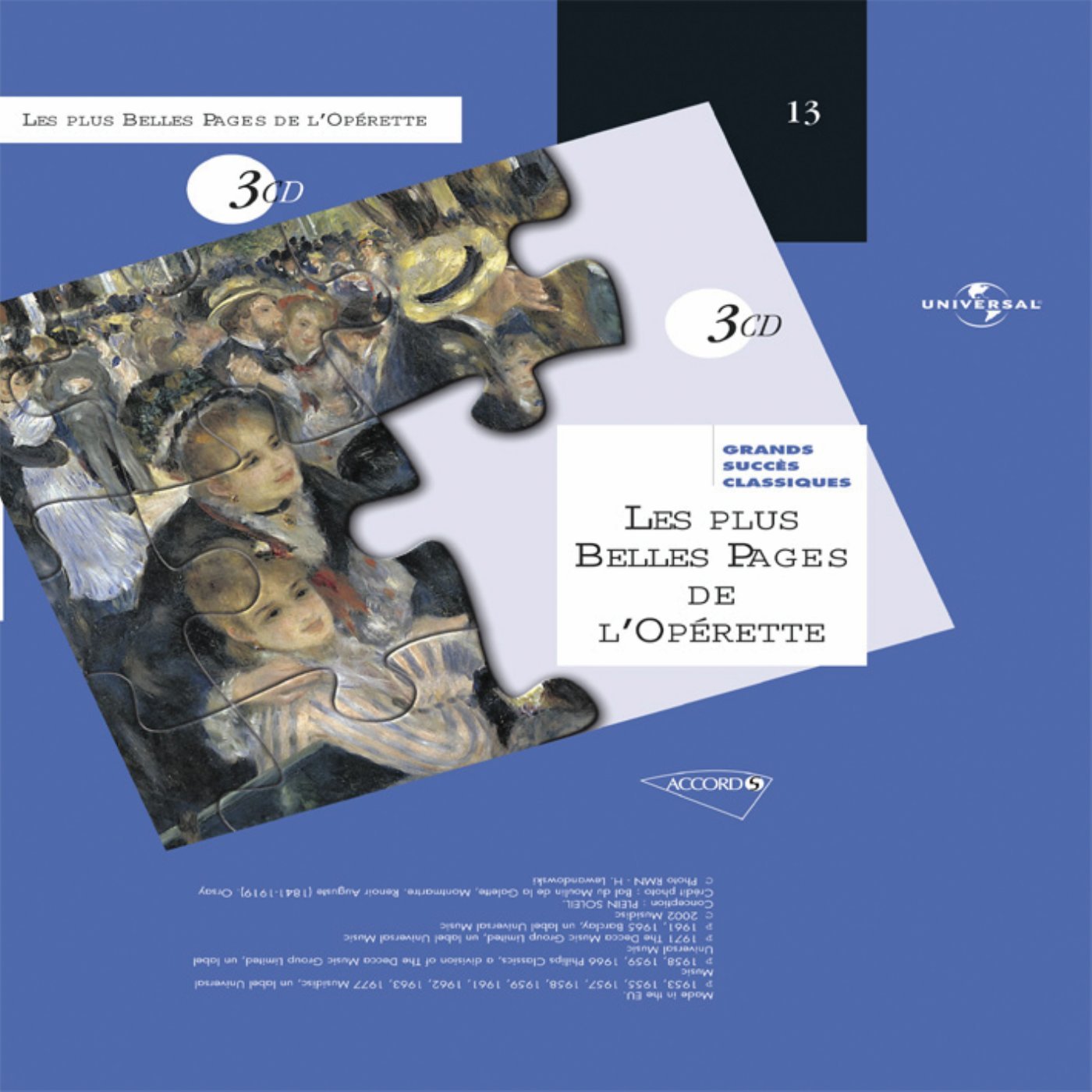 Les Plus Belles Pages de l'Opérette (Coll. Grands Succès Classiques 3 CD) cd