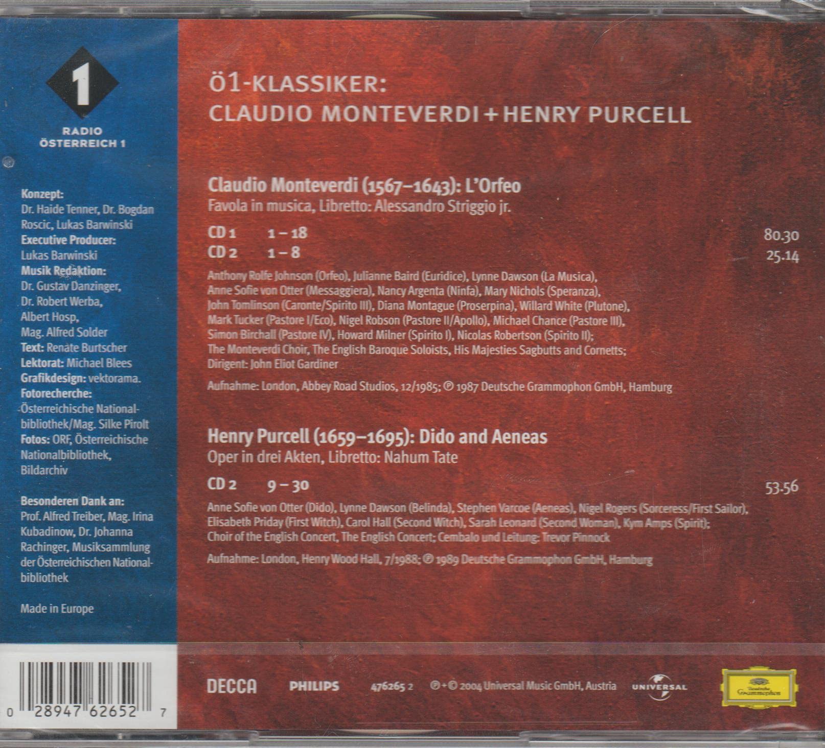 Product Image: Ö1 9: Monteverdi, Purcell