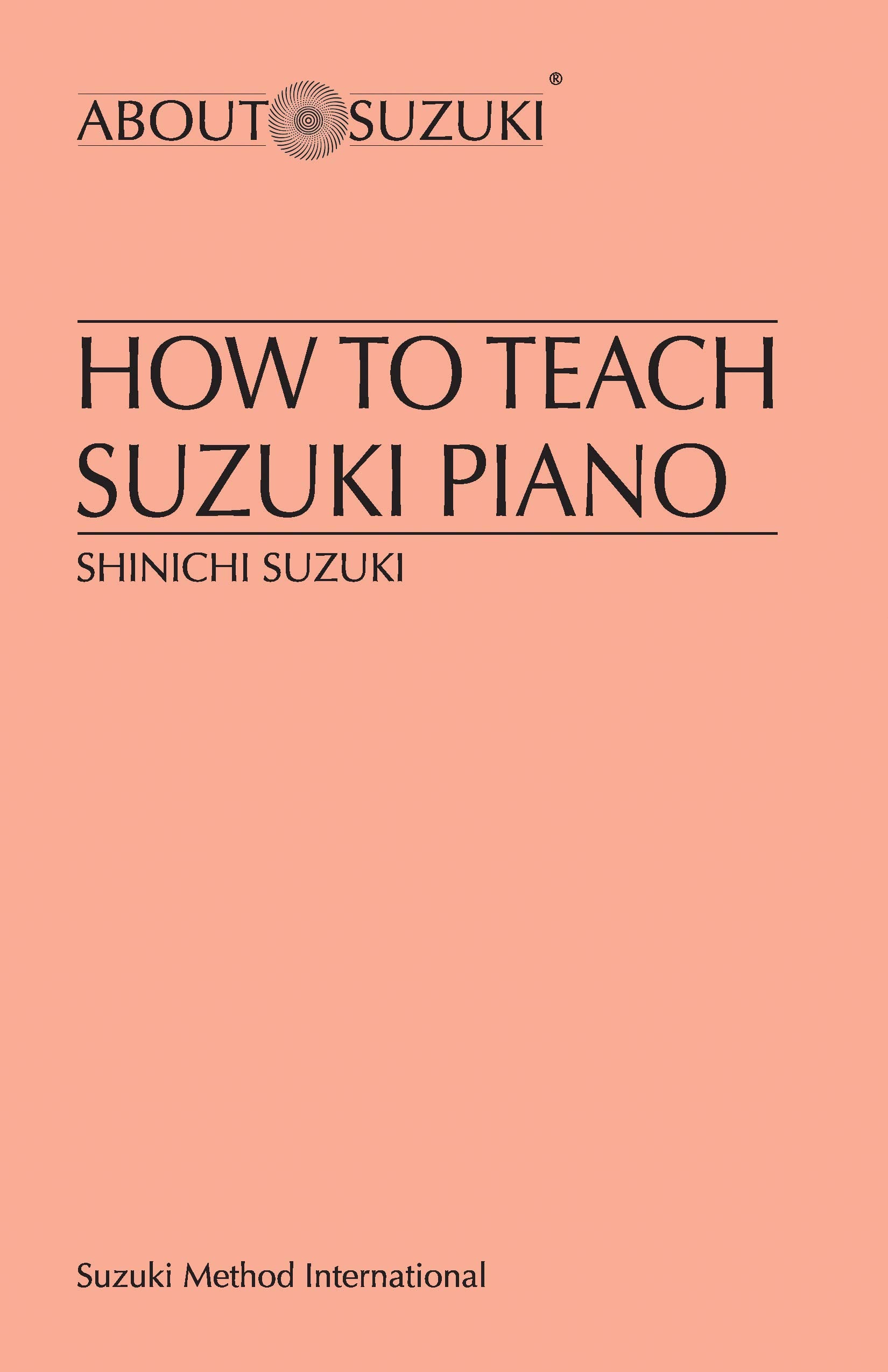 How to Teach Suzuki Piano book