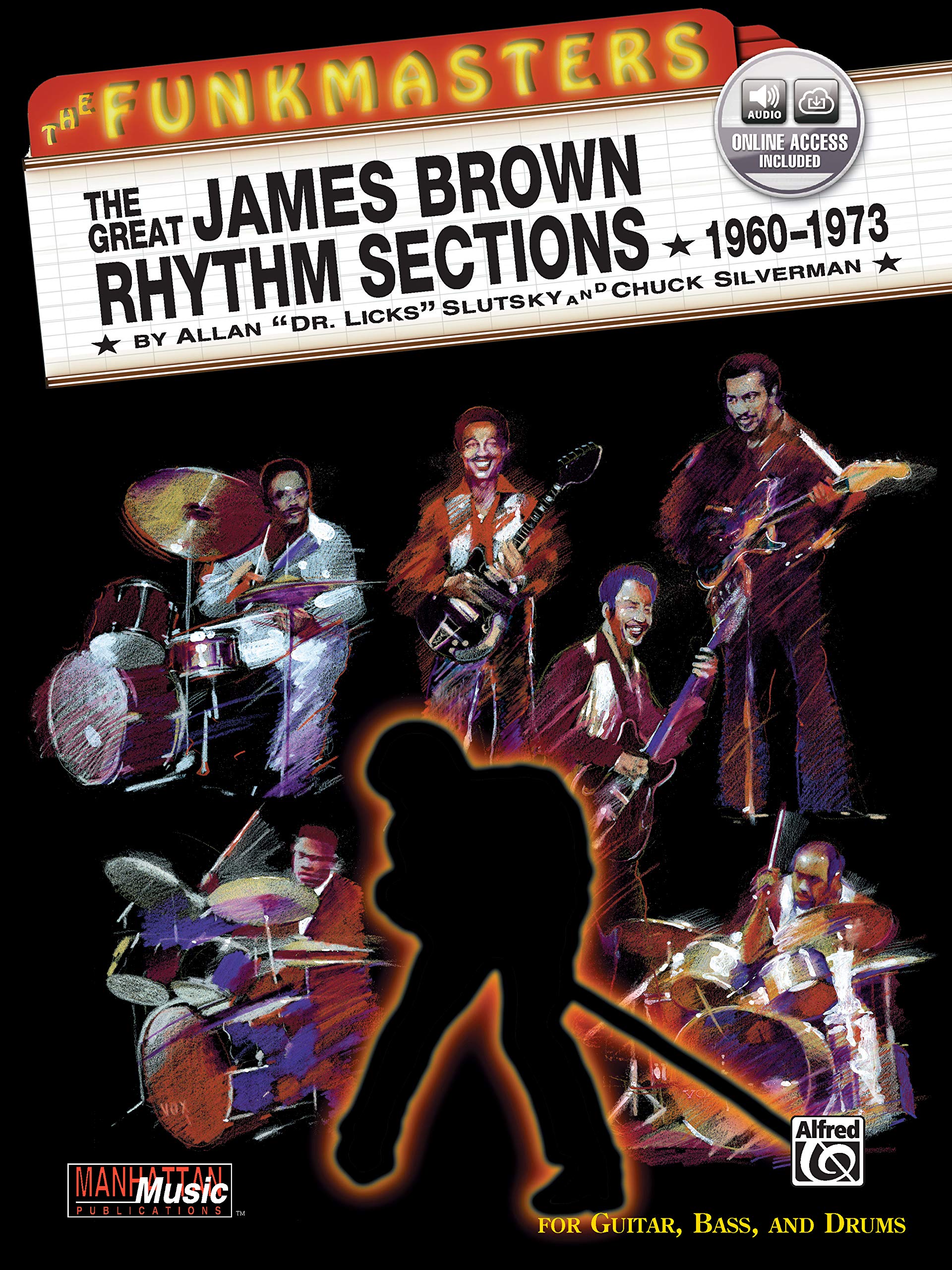 The Funkmasters: The Great James Brown Rhythm Sections 1960-1973: For Guitar, Bass, and Drums (incl. 2 CDs) (Manhattan Music Publications) Sheet Music