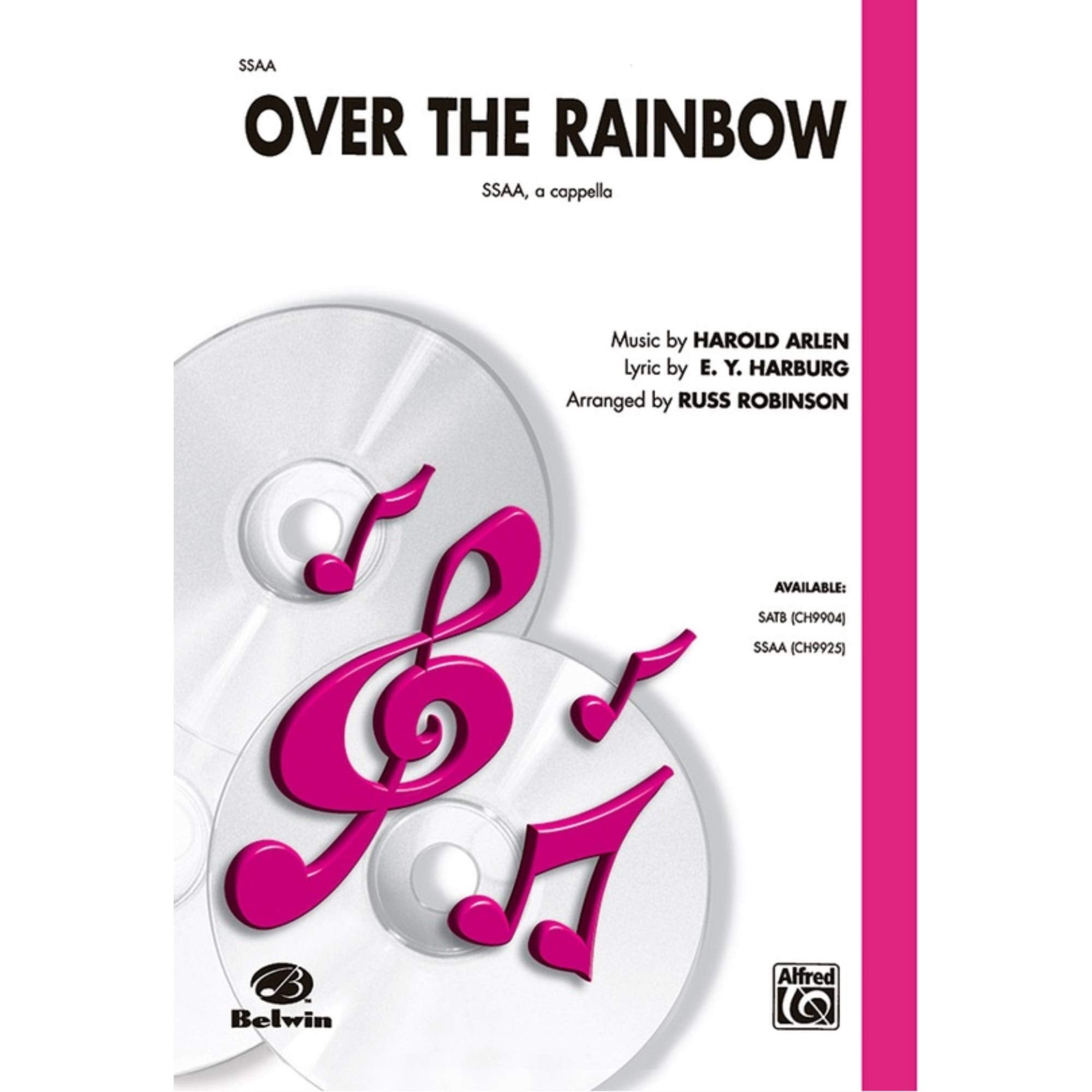 ALFRED PUBLISHING ARLEN HAROLD - OVER THE RAINBOW - SSAA A CAPPELLA Sheet Music