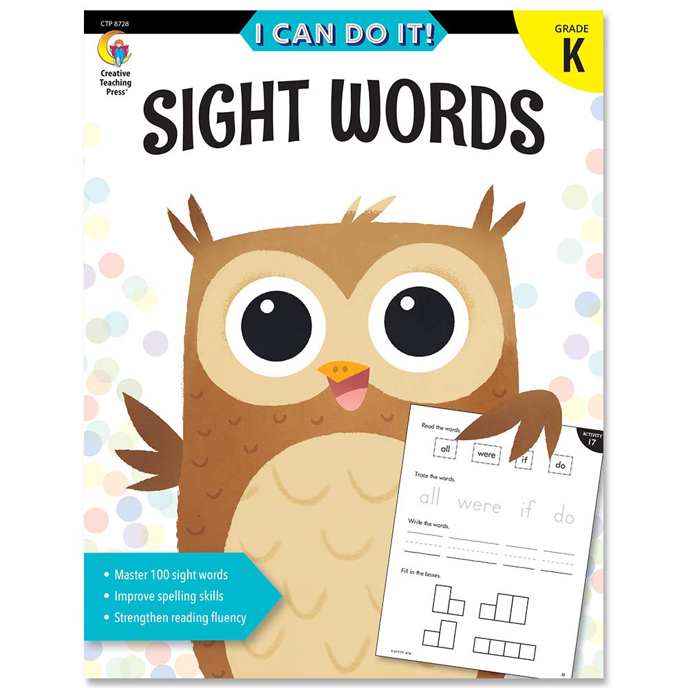 Creative Teaching Press I Can Do It! Sight Words Kindergarten Activity Workbook, 8728 Books