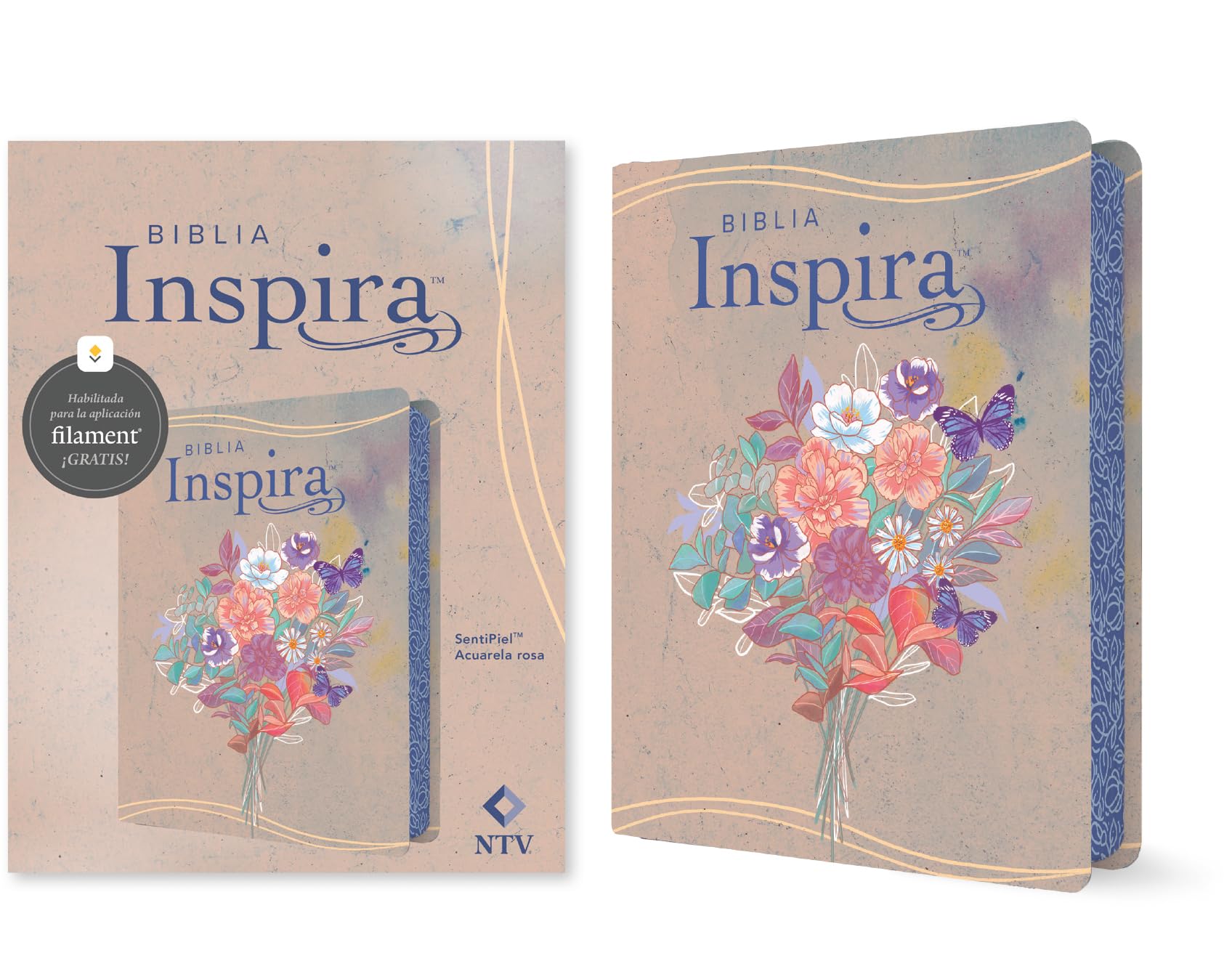 Biblia Inspira Ntv Con Filament (Sentipiel, Acuarela Rosa) Religion & Esotericism