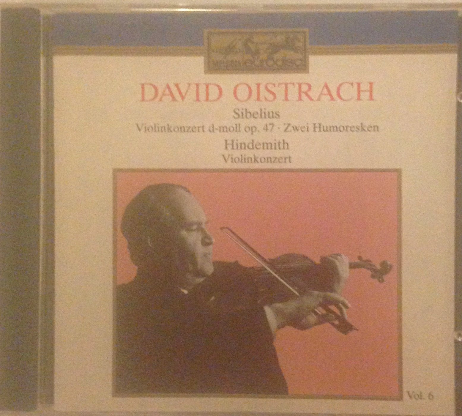 1-CD SIBELIUS / HINDEMITH - VIOLIN CONCERTO - DAVID OISTRACH Music