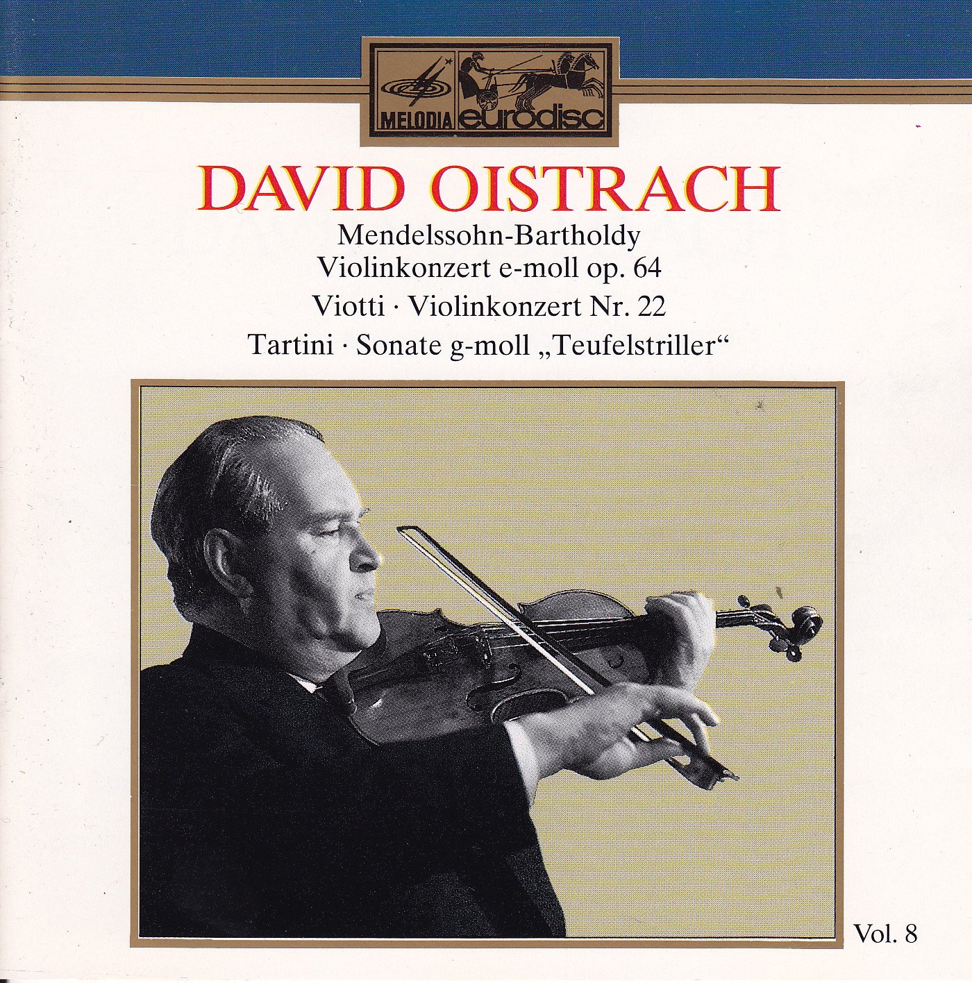 David Oistrach Collection Vol. 8 Mendelssohn Viotti Tartini Music