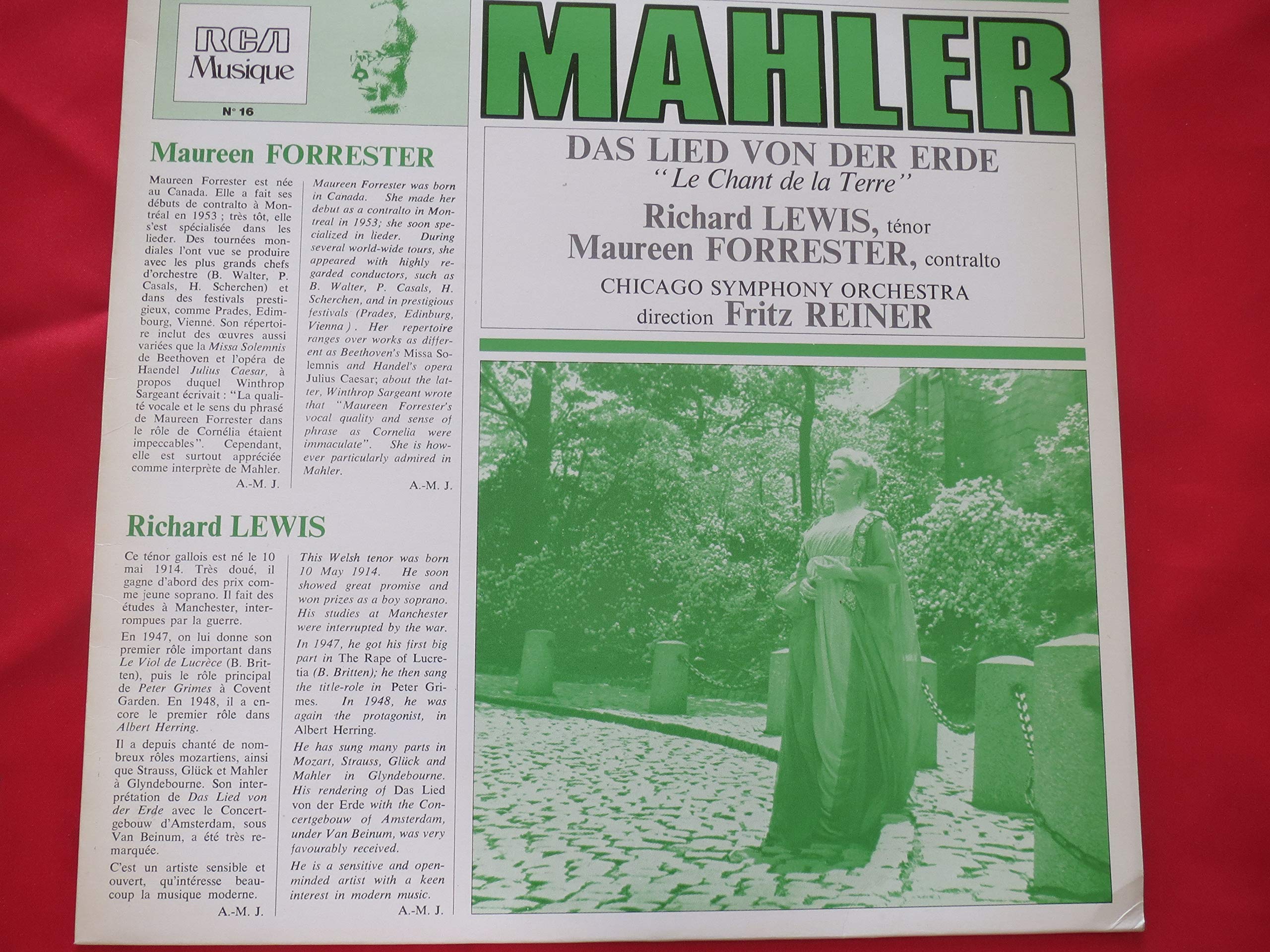 Legendary Performers: REINER - Mahler: Das Lied von der Erde cd