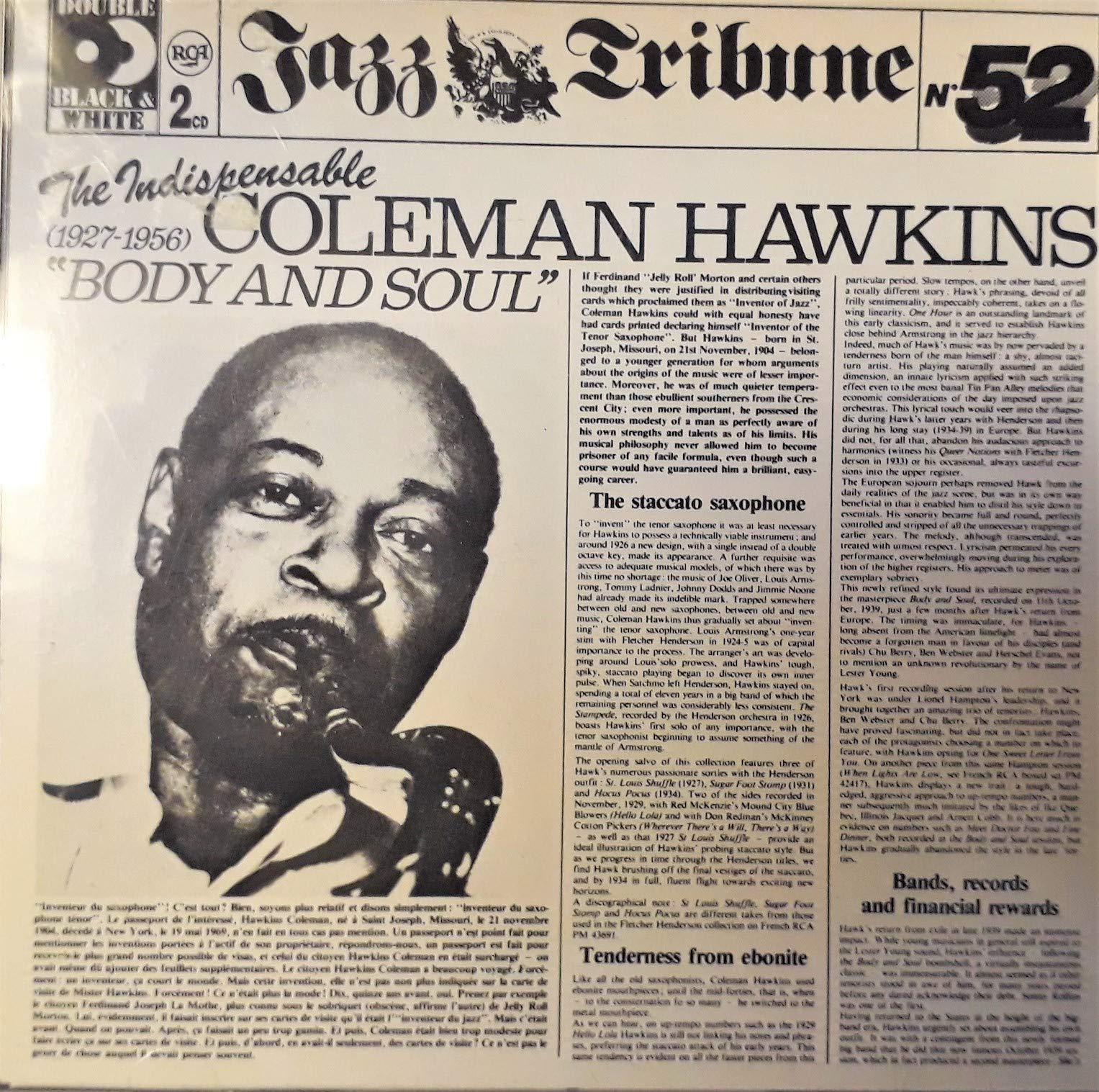 Jazz Tribune No. 52: The Indispensable Coleman Hawkins (1927-56) Jazz