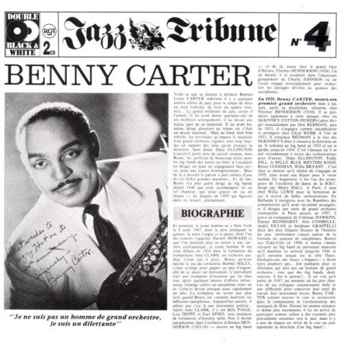 Benny Carter 1928 - 1952 (2 CD avec livret en anglais et en français) cd