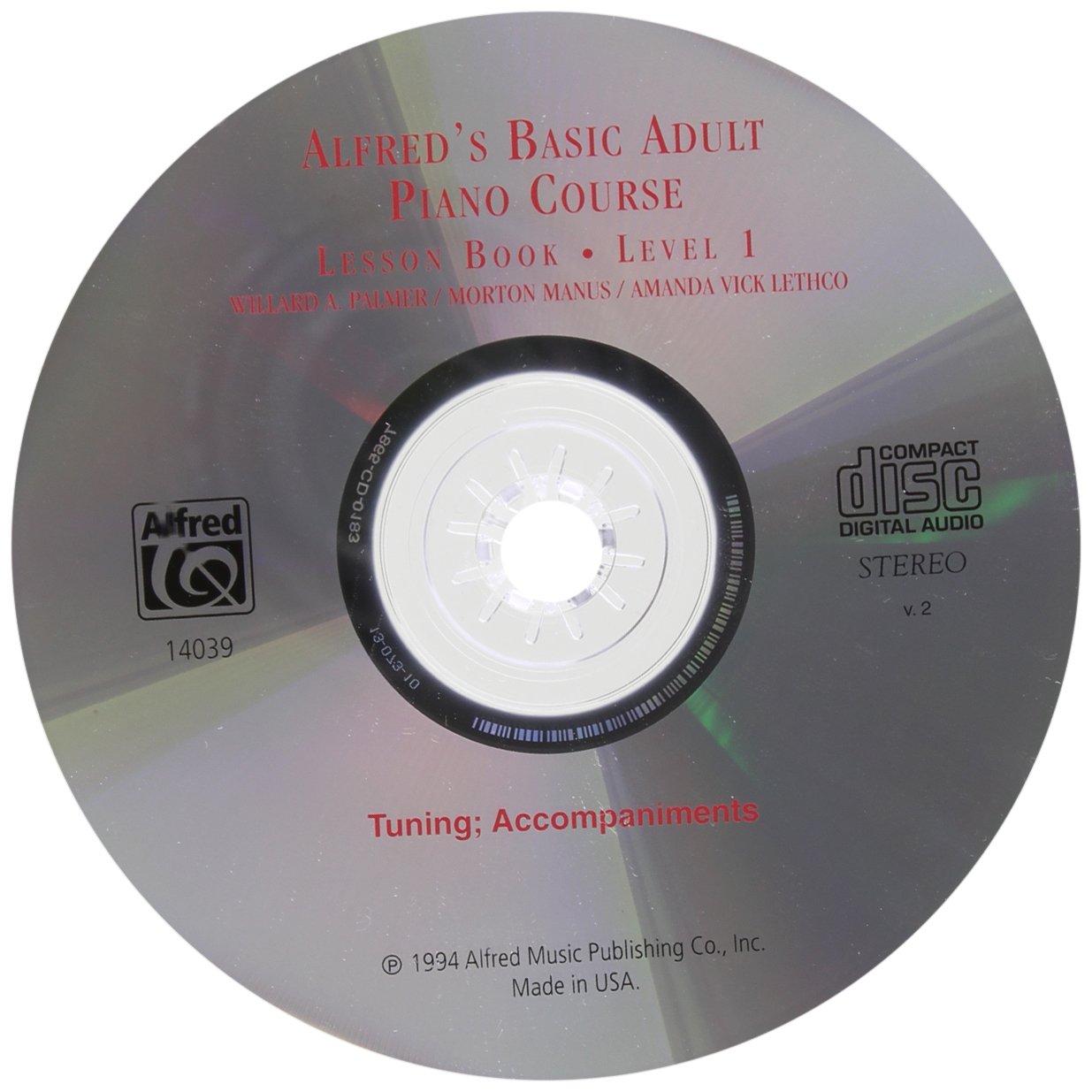 Alfred's Basic Adult Piano Course: Lesson Book: Level 1: Tuning: Accompaniments Social Sciences