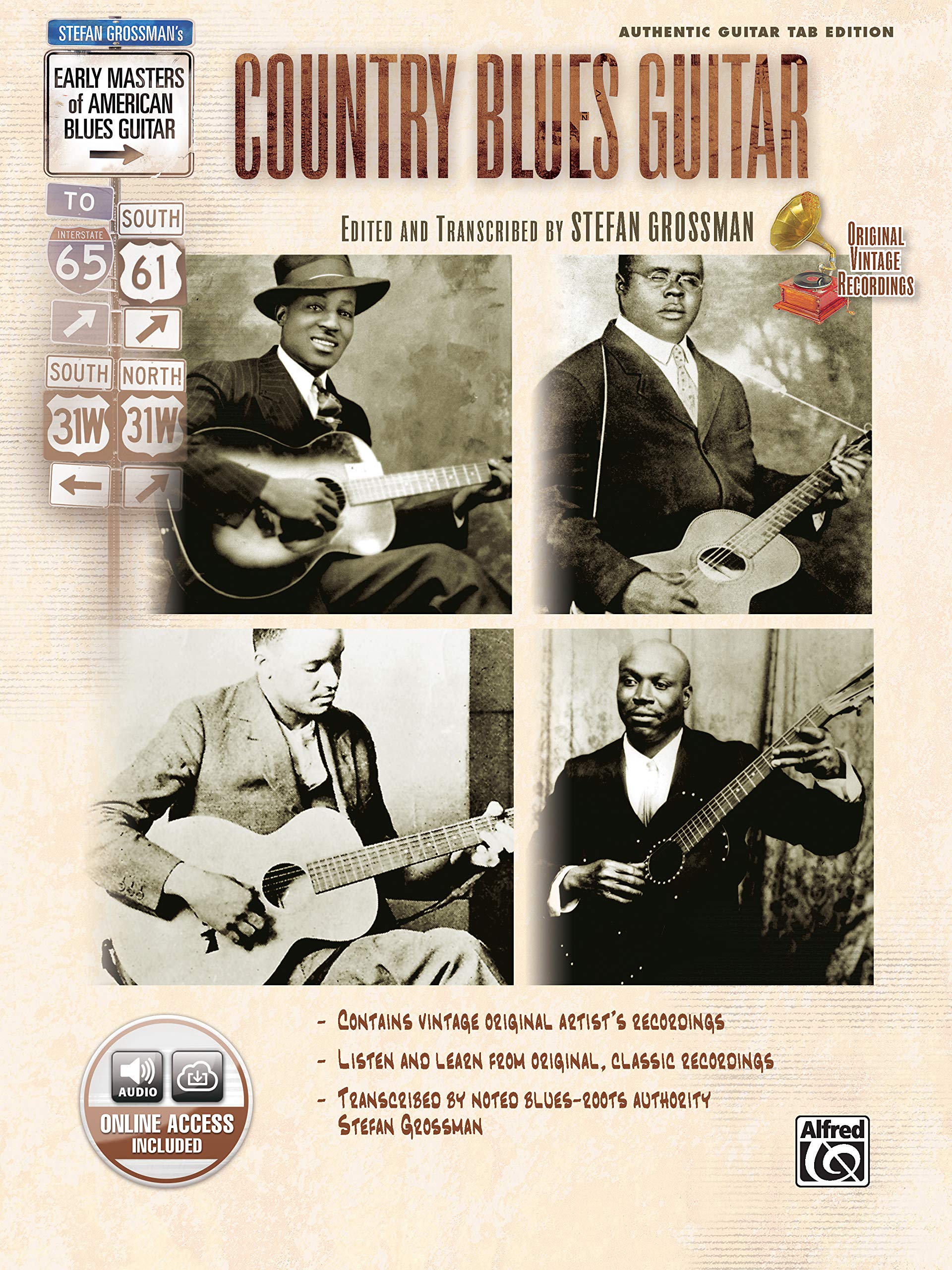 Stefan Grossman's Early Masters of American Blues Guitar: Country Blues Guitar(incl. CD): (incl. Online Code) (Stefan Grossman’s Early Masters of American Blues Guitar) Sheet Music