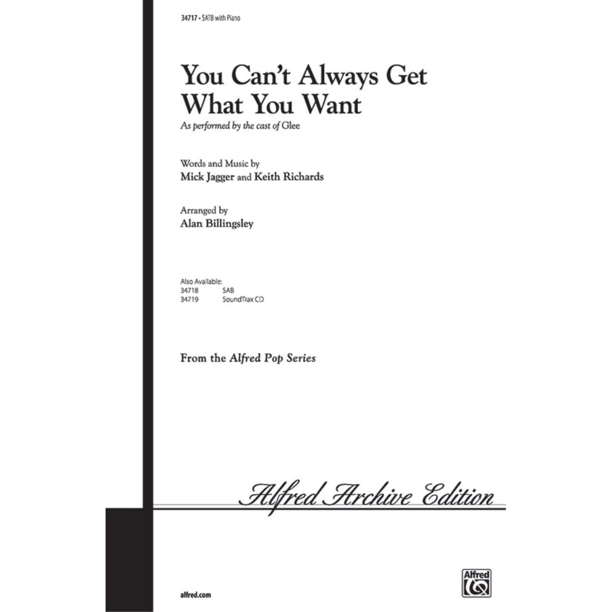 You Can't Always Get What You Want - SATB - SATB - Partitur Music