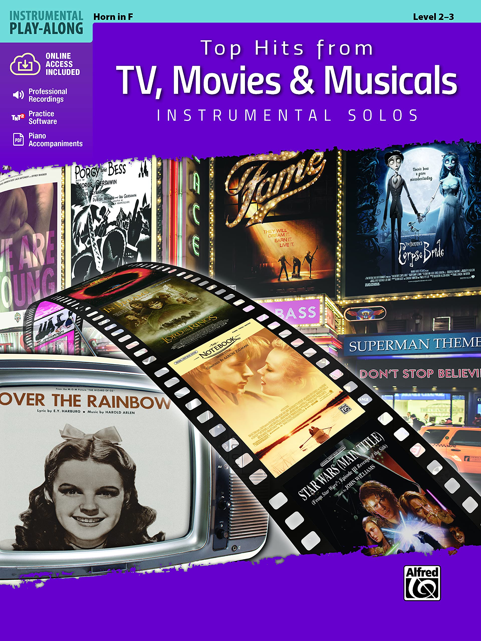 Top Hits from TV, Movies & Musicals Instrumental Solos: Horn in F, Book & Online Audio/Software/PDF (Top Hits Instrumental Solos) Sheet Music