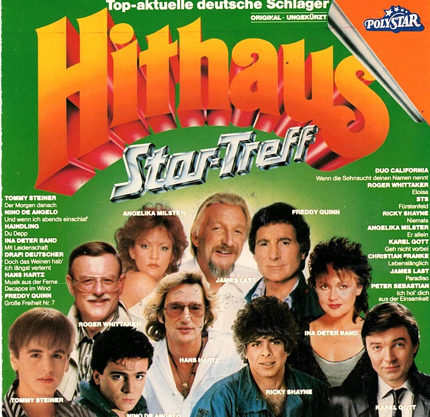Tommy Steiner, Nino de Angelo, Haindling, Ina Deter Band, Christian Franke.. Music