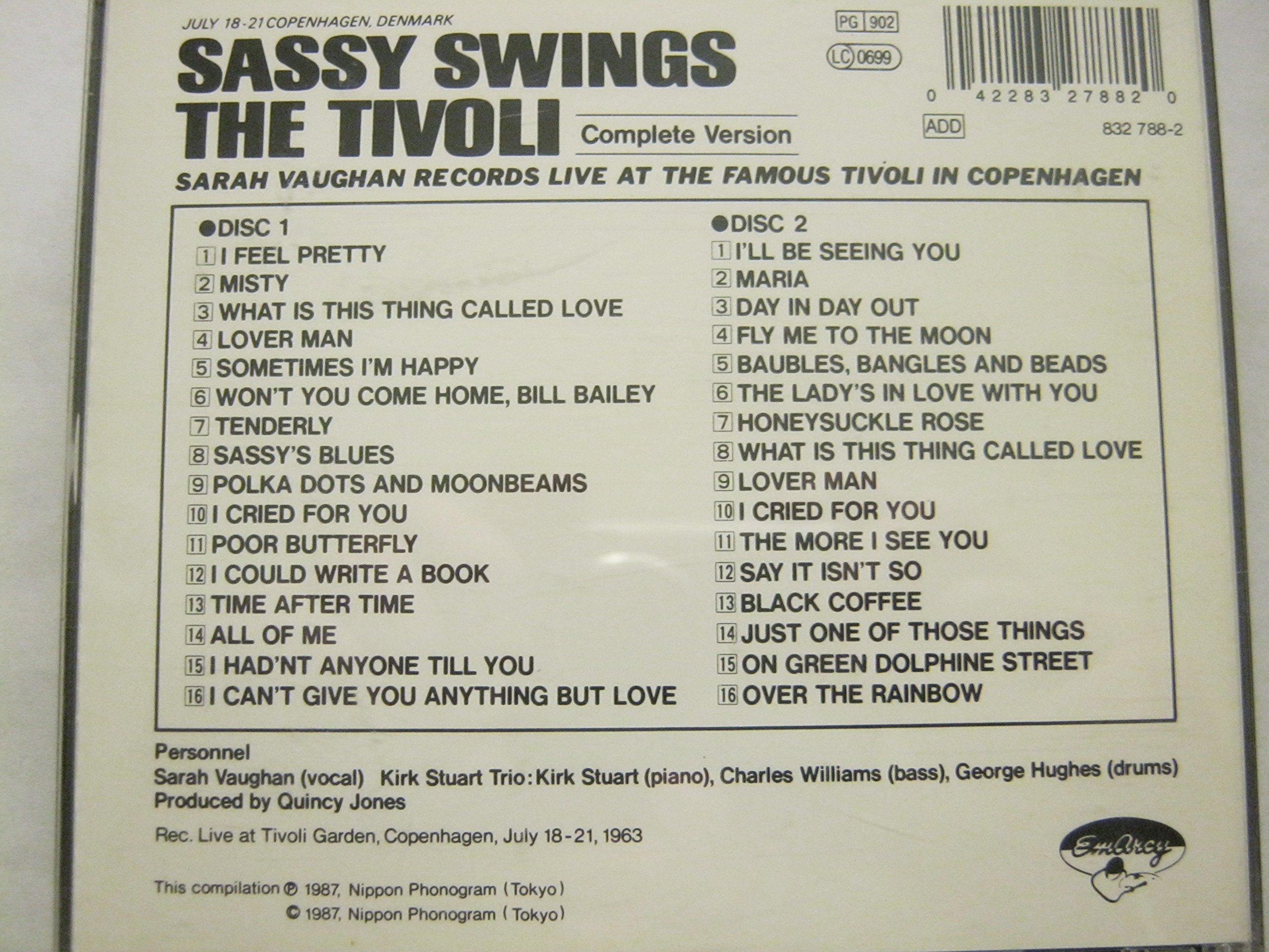 Sassy Swings the Tivoli Jazz