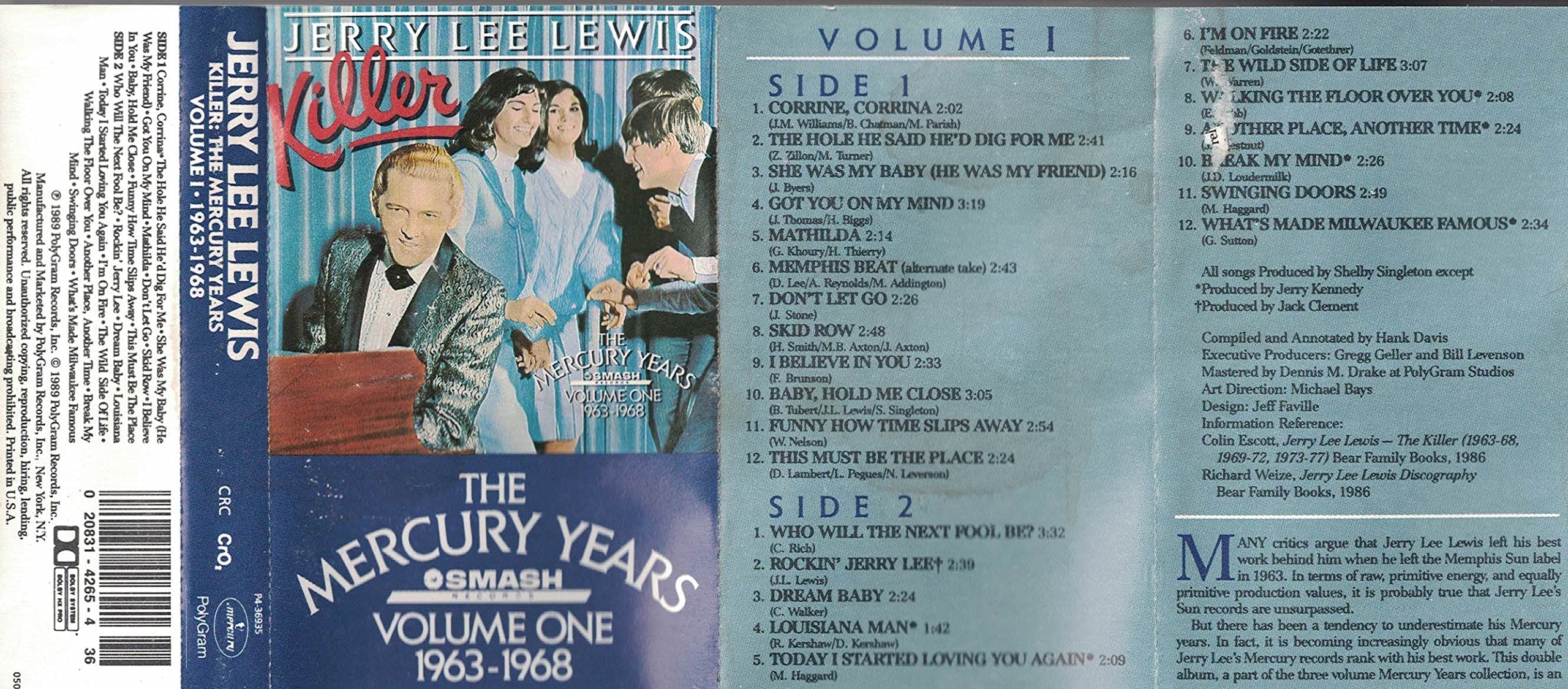 Killer: The Mercury Years, Vol. 1 (1963-1968) Rock