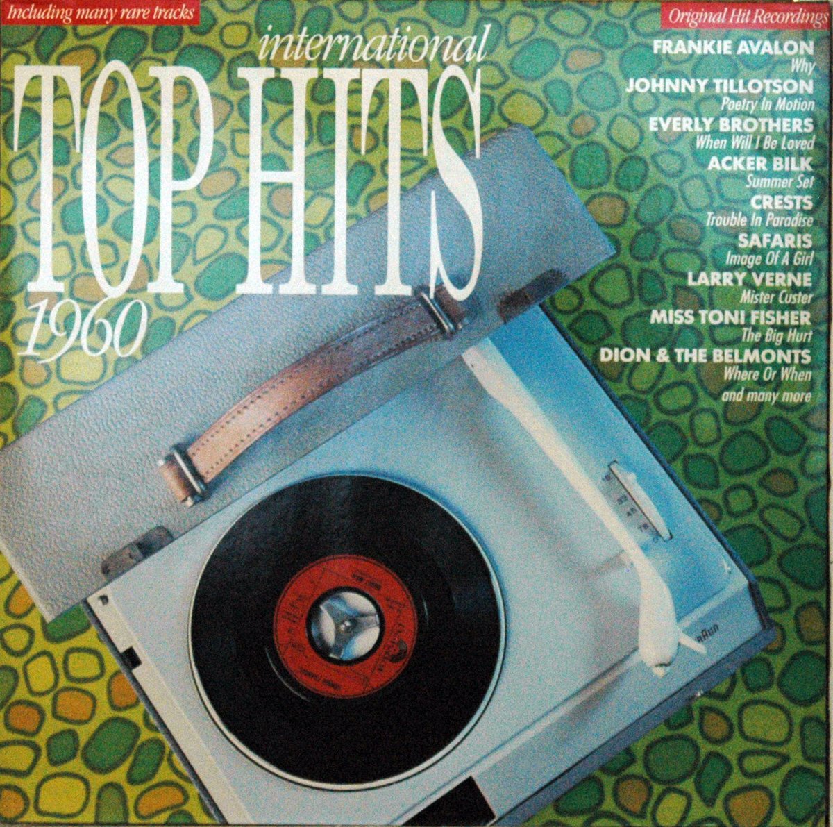 Frankie Avalon, Johnny Tillotson, Everly Brothers, Acker Bilk, Crests.. Music