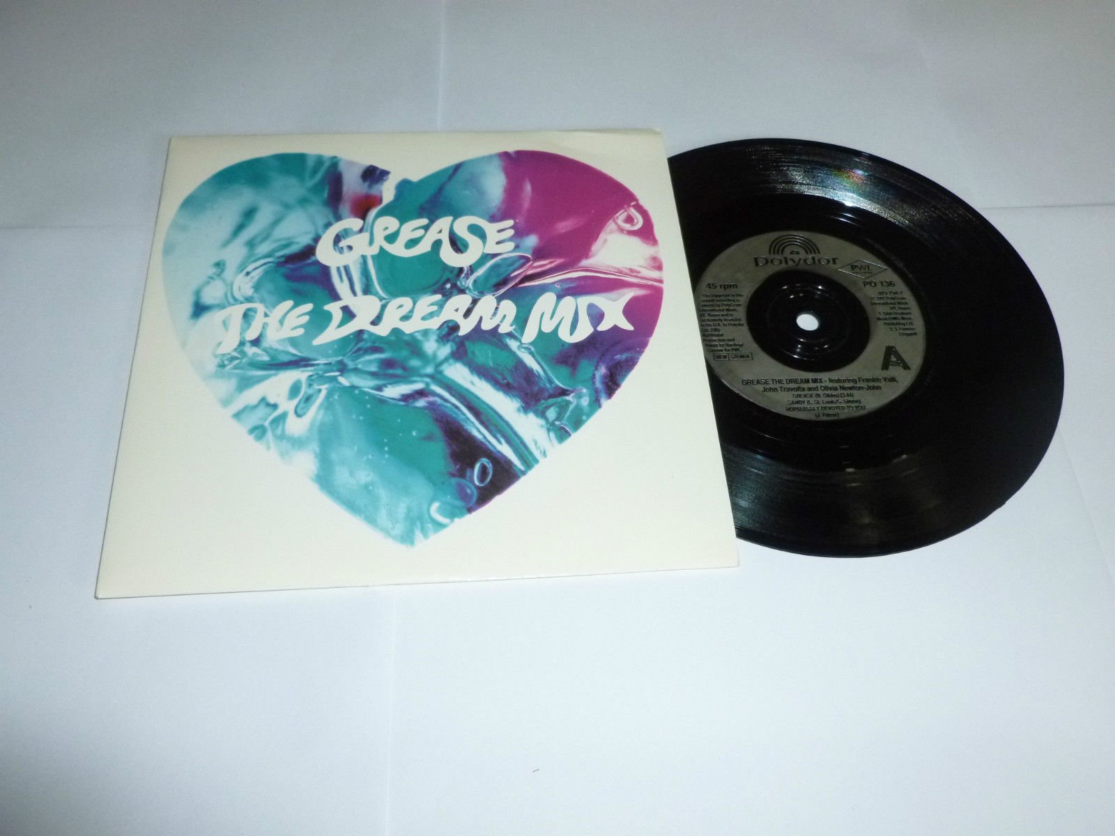 Grease The Dream Mix - John Travolta / Olivia Newton John 7" 45 Music