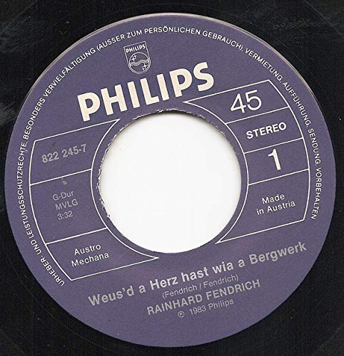 Weus'd a Herz hast wia a Bergwerk (1984) / Vinyl single Music