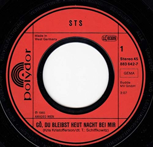 Gö, du bleibst heut nacht bei mir (1985) / Vinyl single Music