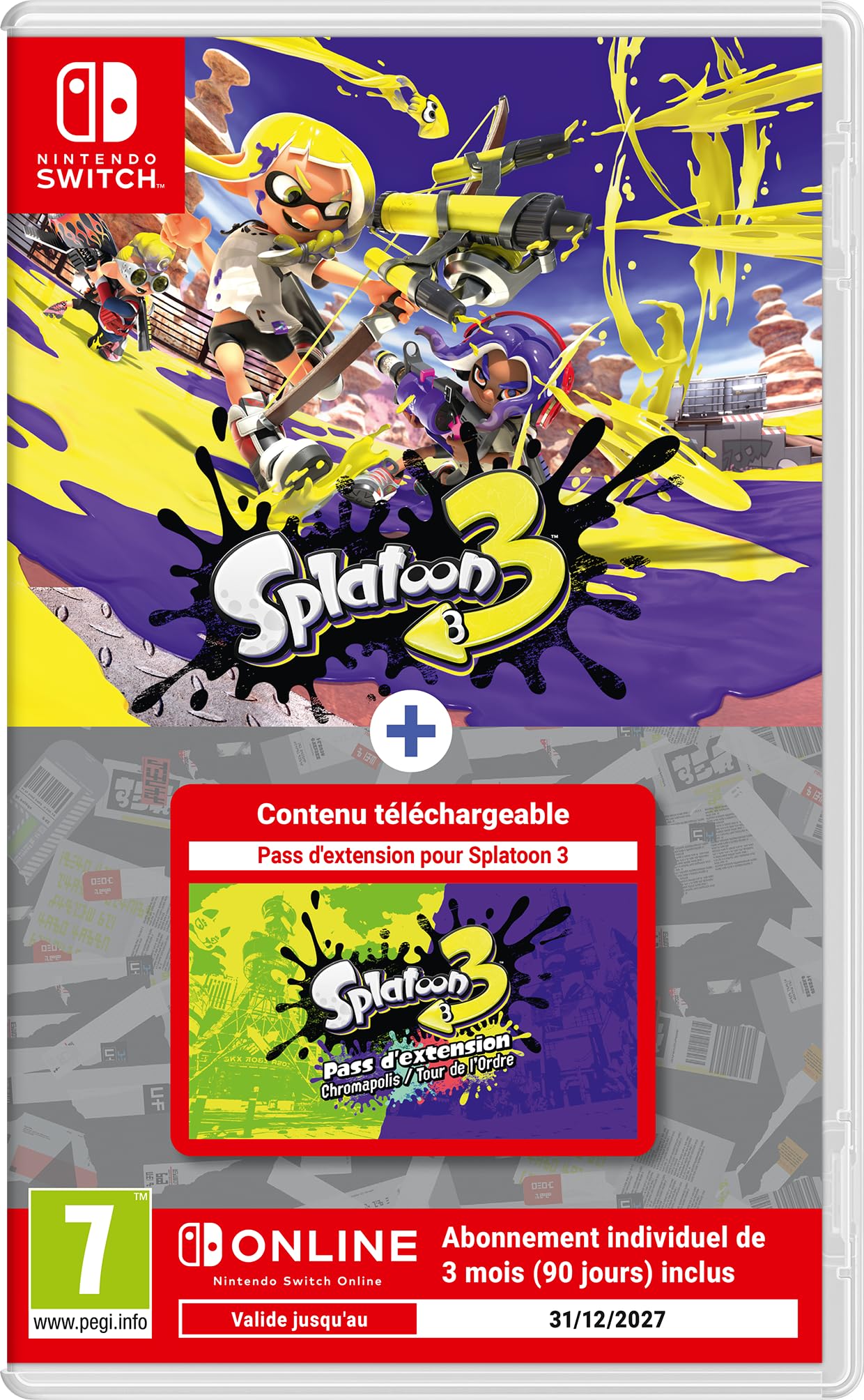 Splatoon 3 + Pass d'extension + 1 Abonnement Individuel 3 mois Nintendo Switch Online game