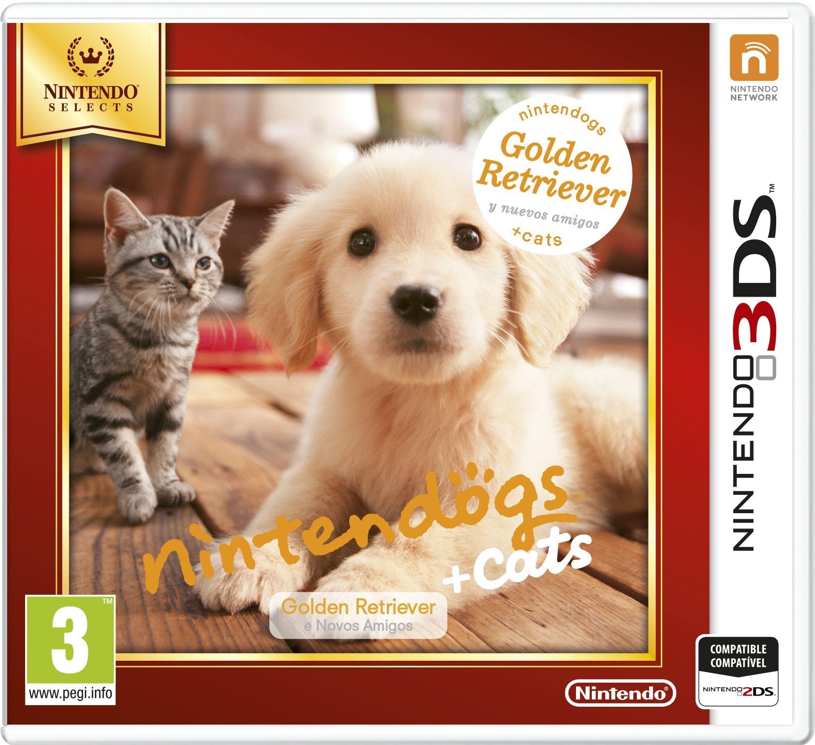 Product Image: Nintendo Nintendogs + Cats Golden Retriever Select 3DS