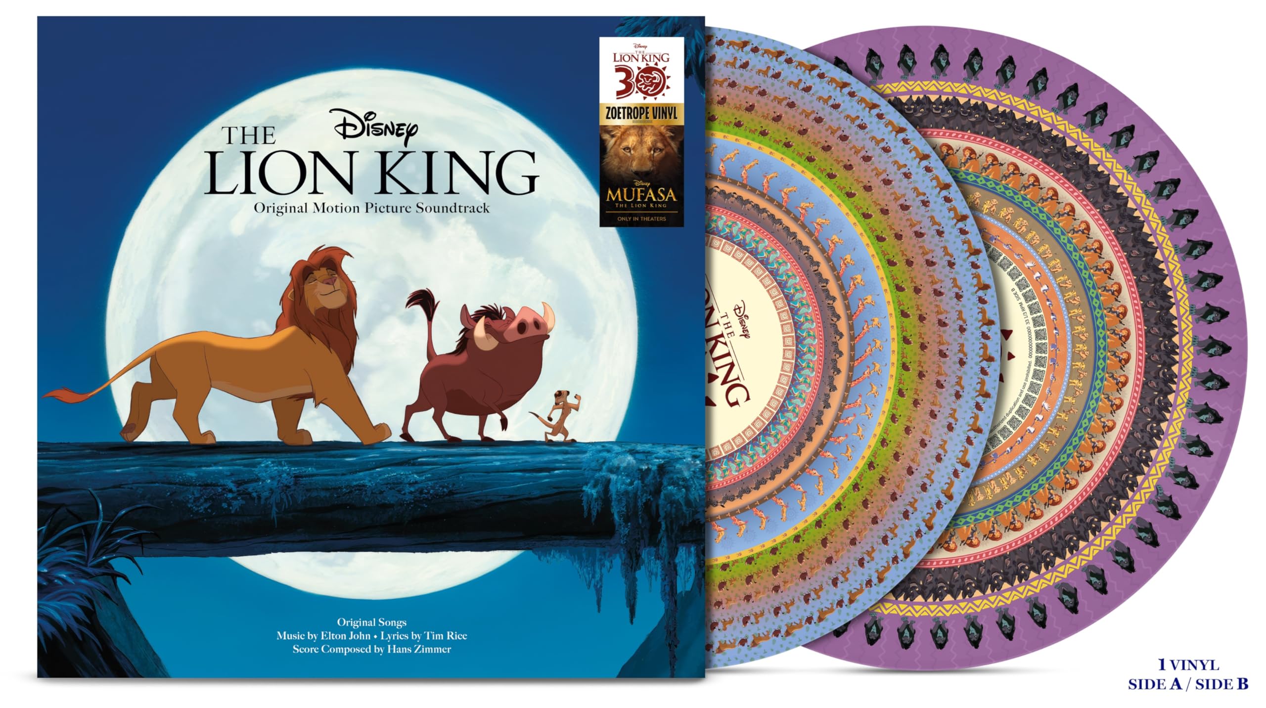 The Lion King (30th Anniversary Zoetrope Vinyl) Soundtracks & Musicals