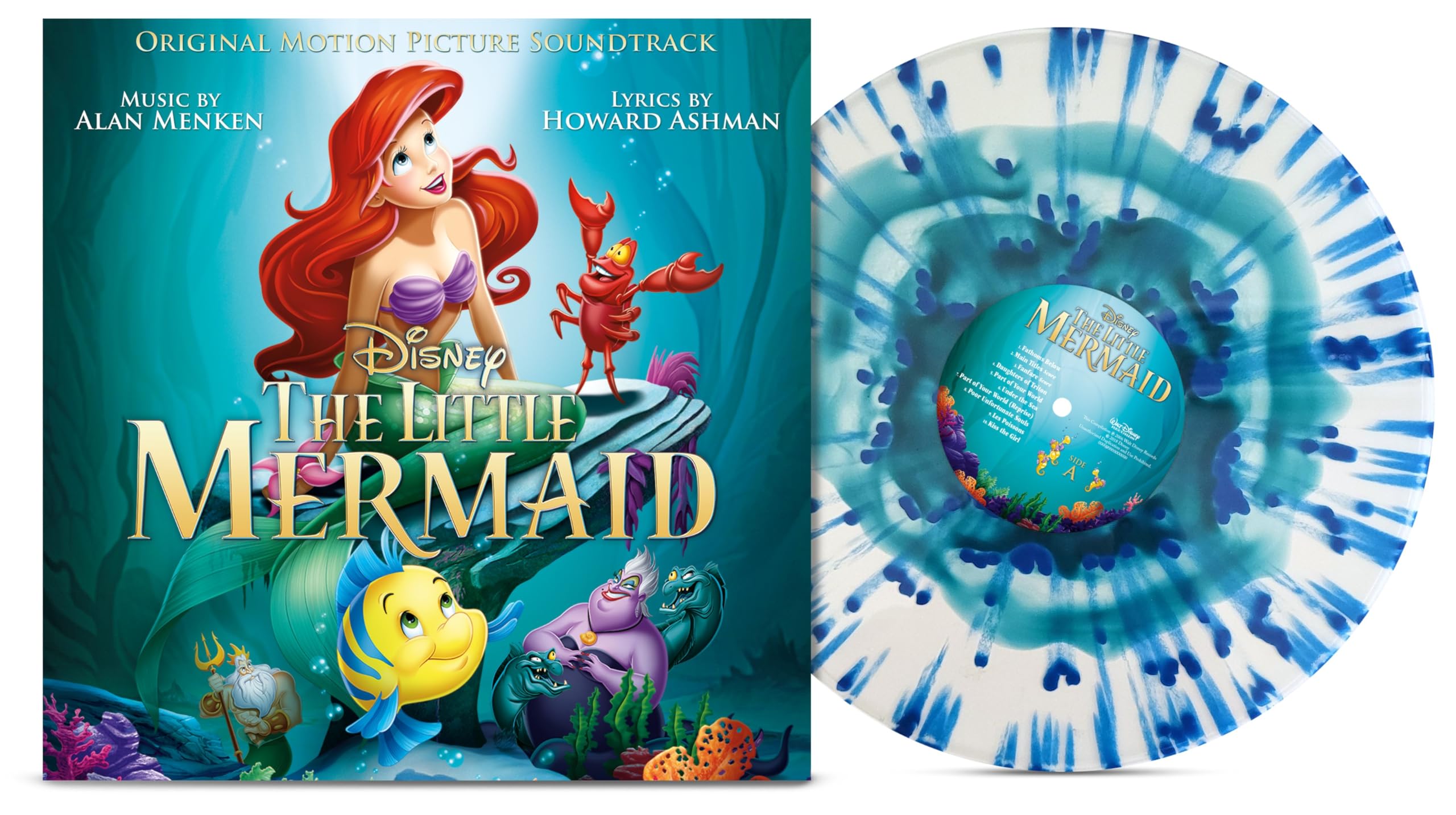 The Little Mermaid (transparent splatterer LP) Soundtracks & Musicals