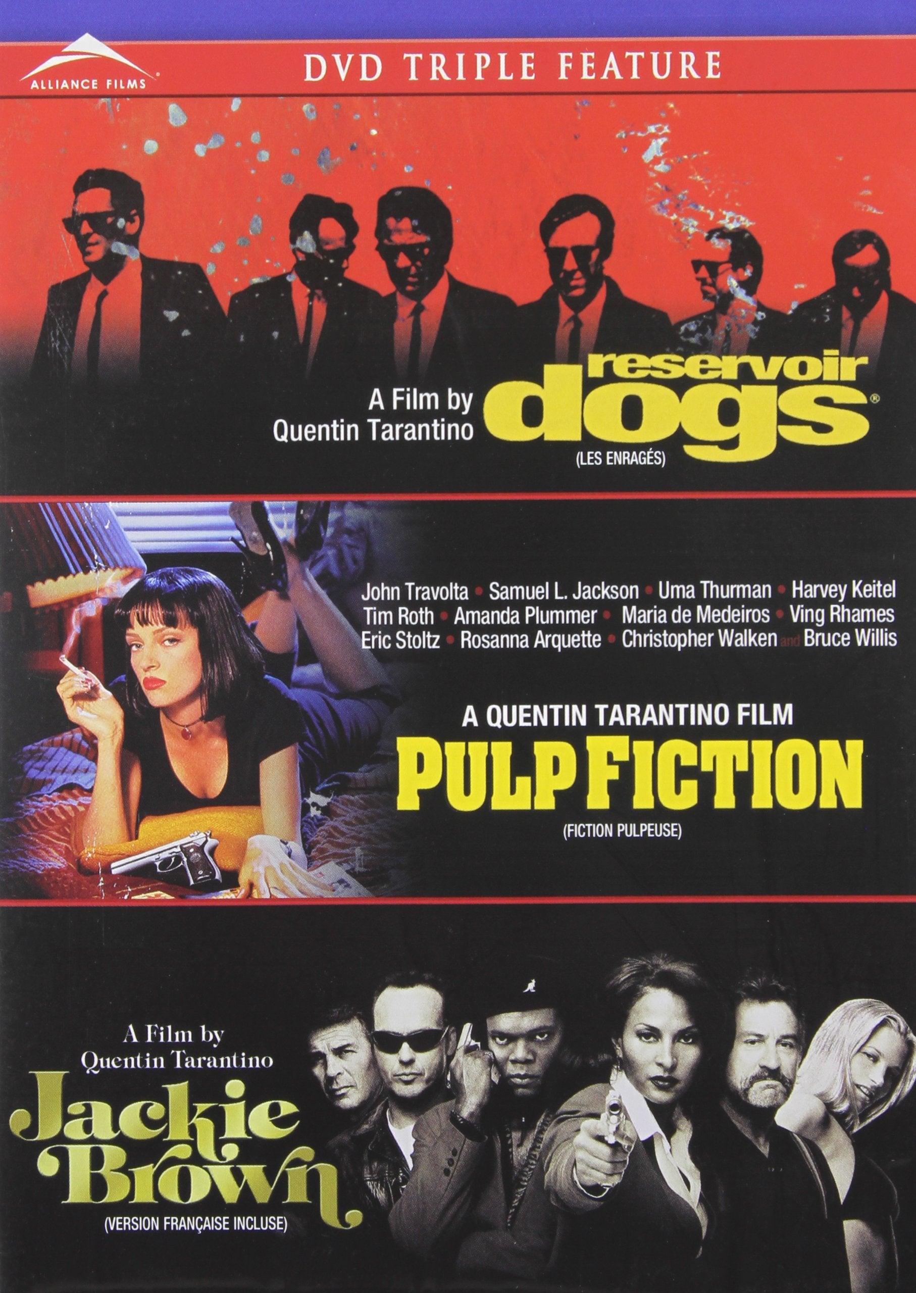Tarantino Triple Feature: Reservoir Dogs / Pulp Fiction / Jackie Brown dvd