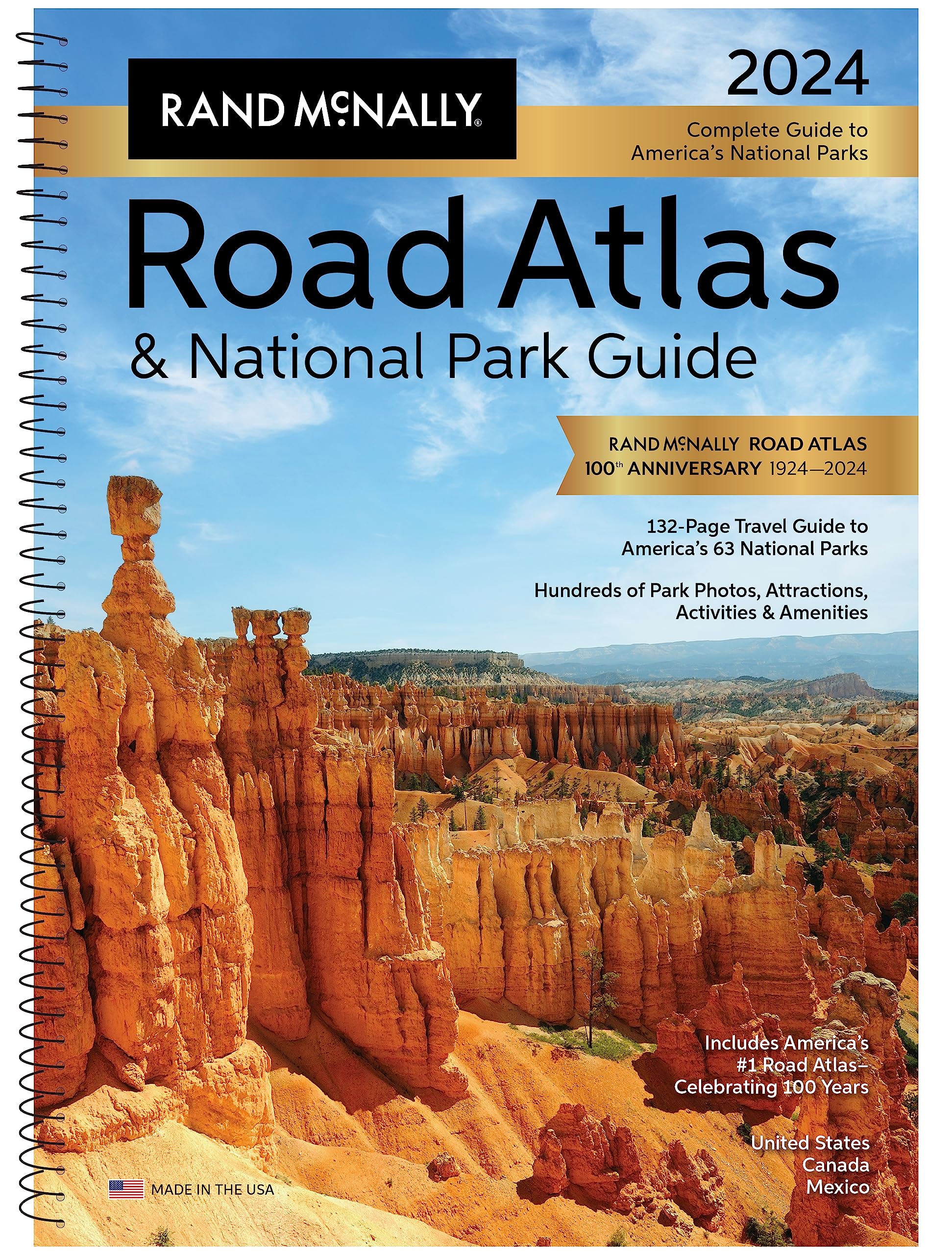 Rand McNally Road Atlas & National Park Guide 2024: United States Canada Mexico Learning & Reference