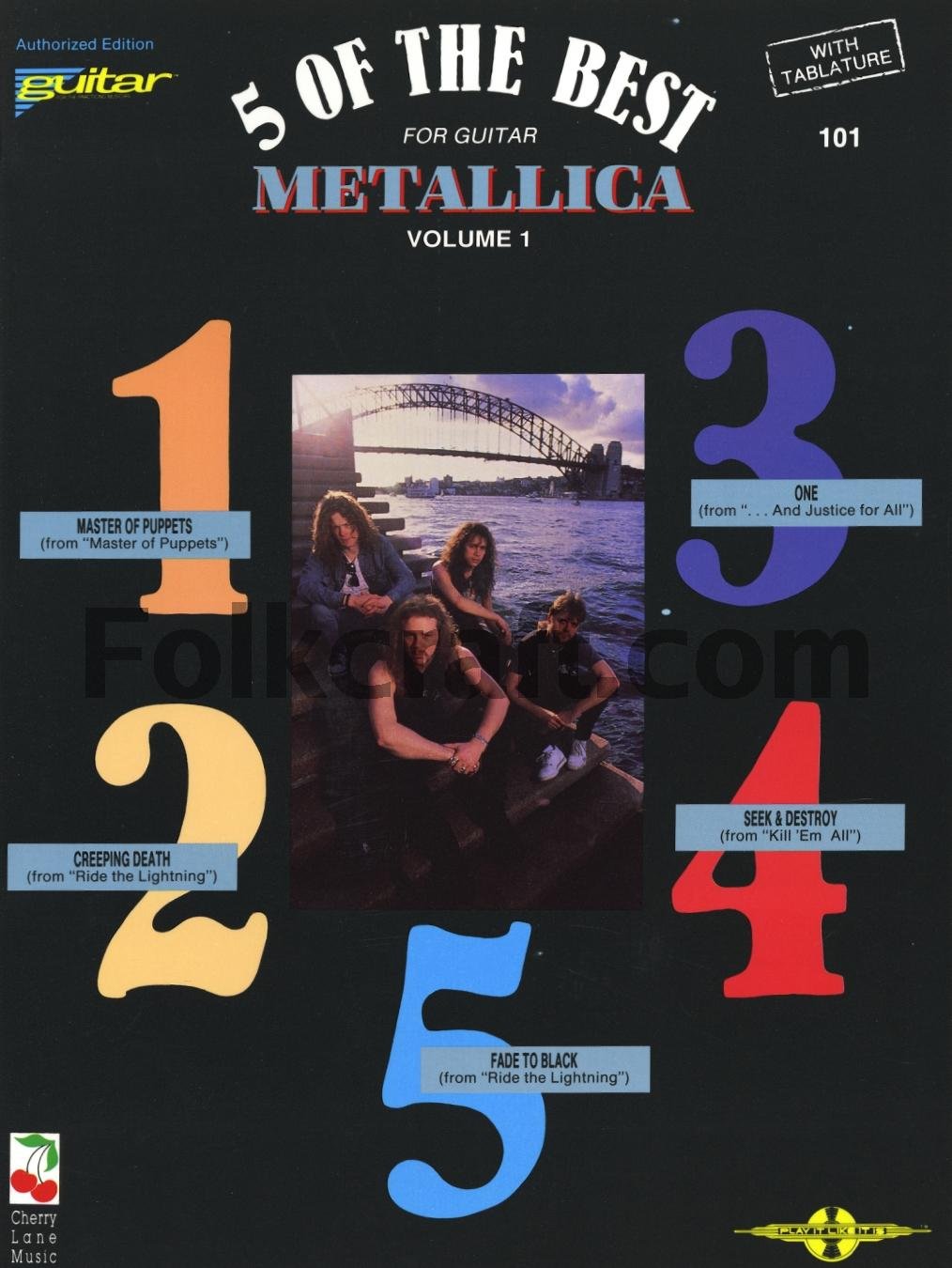 Metallica: 5 of the Best for Guitar, Volume 1: 5 of the Best - For Guitar with Tablature Sheet Music