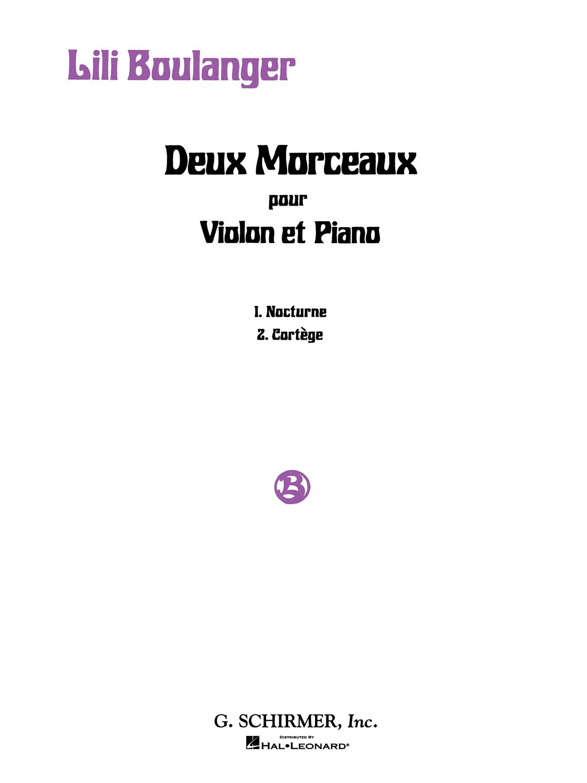 2 Morceaux: Nocturne and Cortege Sheet Music